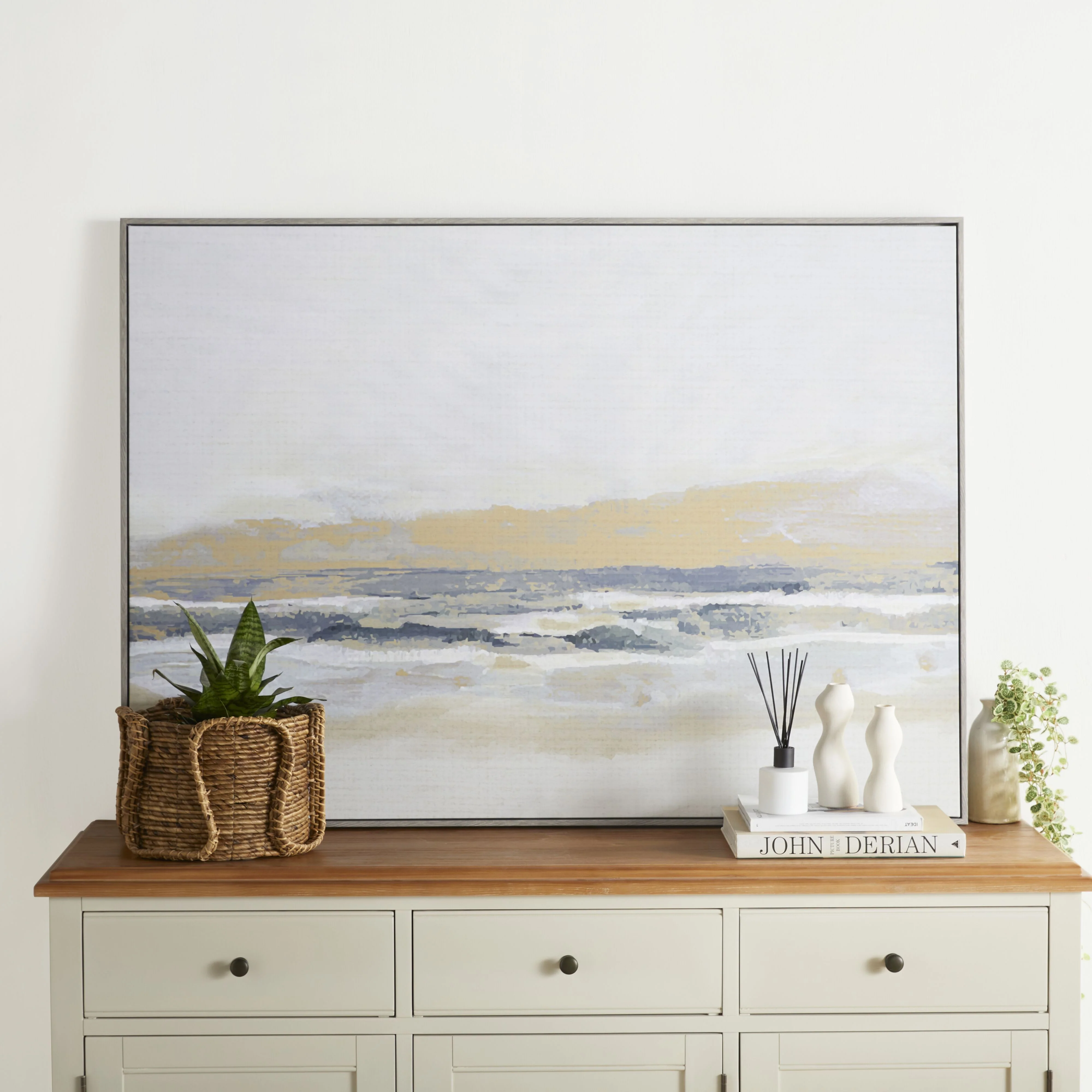 Abstract Beach Landscape Canvas Print 142.6x102.6cm - Image 4