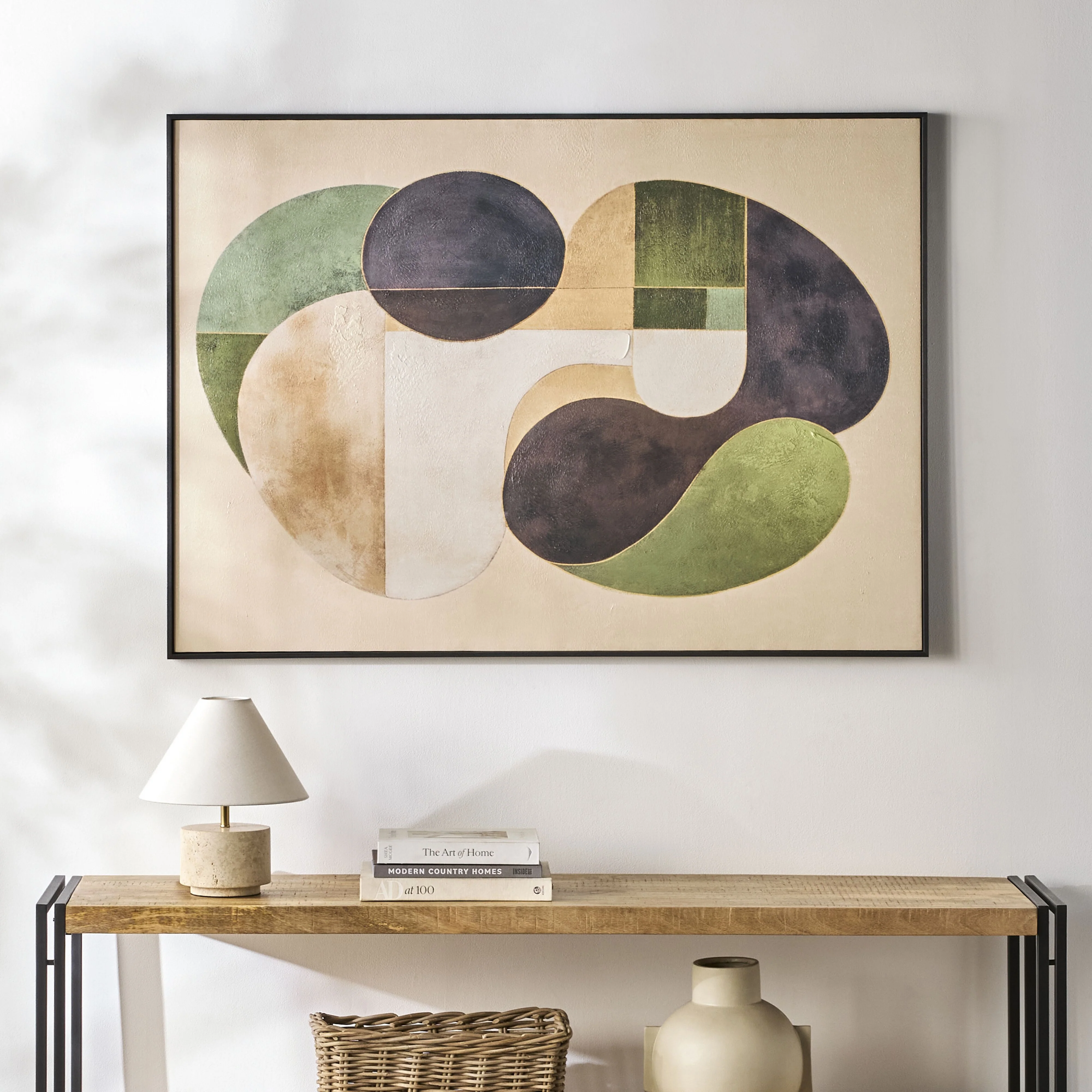 Abstracted Harmony Framed Textured Print 140x100cm - Image 2