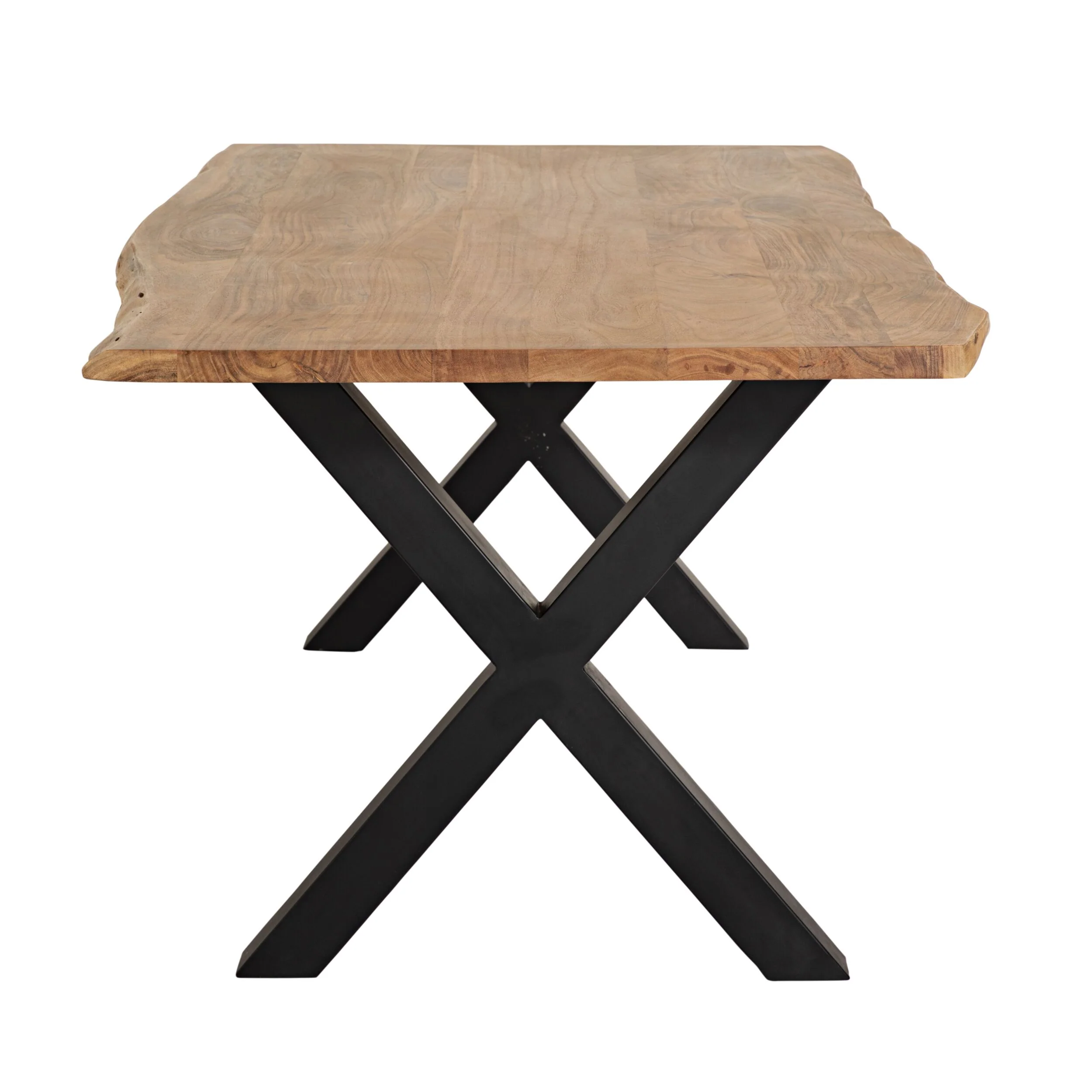 Acacia Live Edge Solid Timber Dining Table 160cm - Image 3