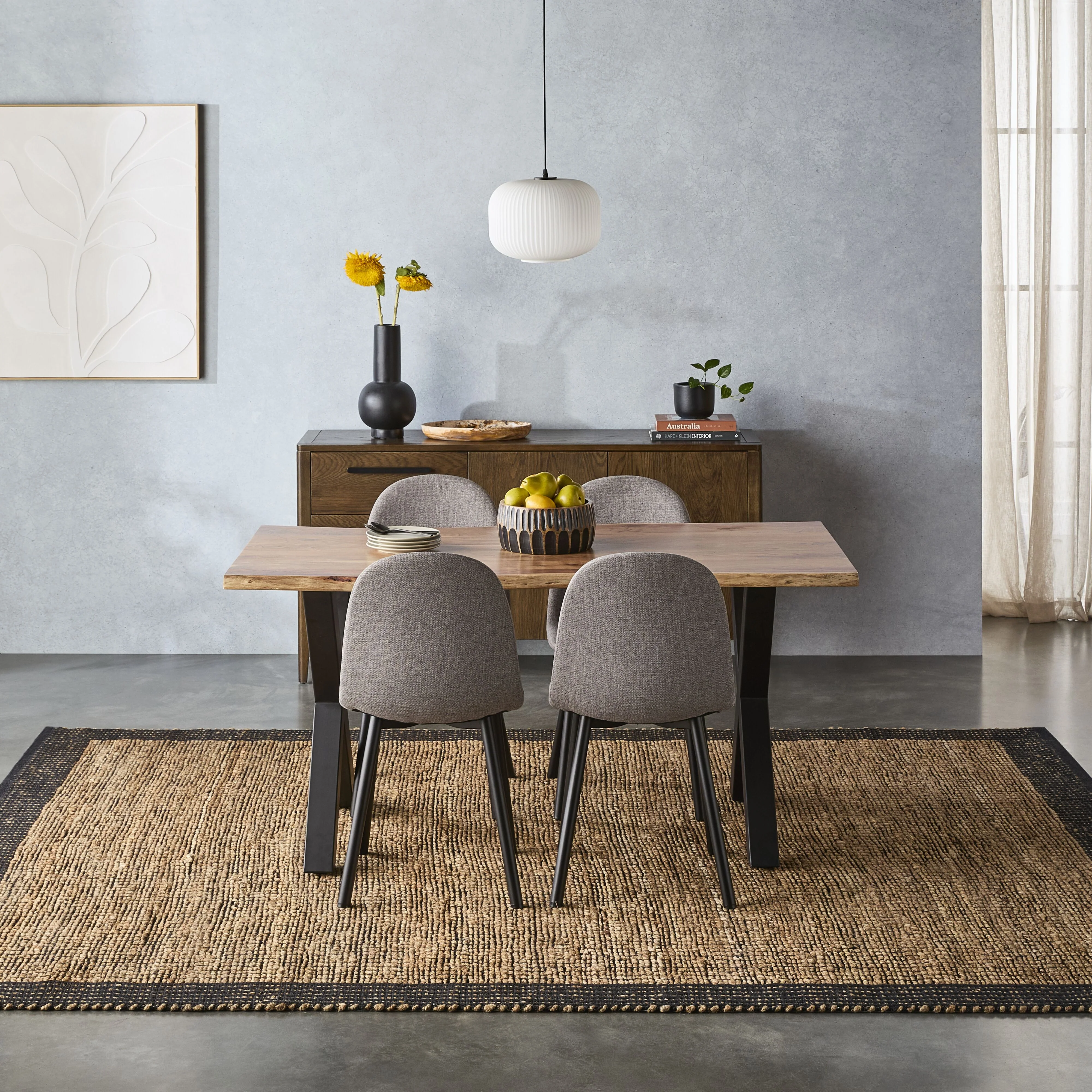 Acacia Live Edge Solid Timber Dining Table 160cm - Image 6
