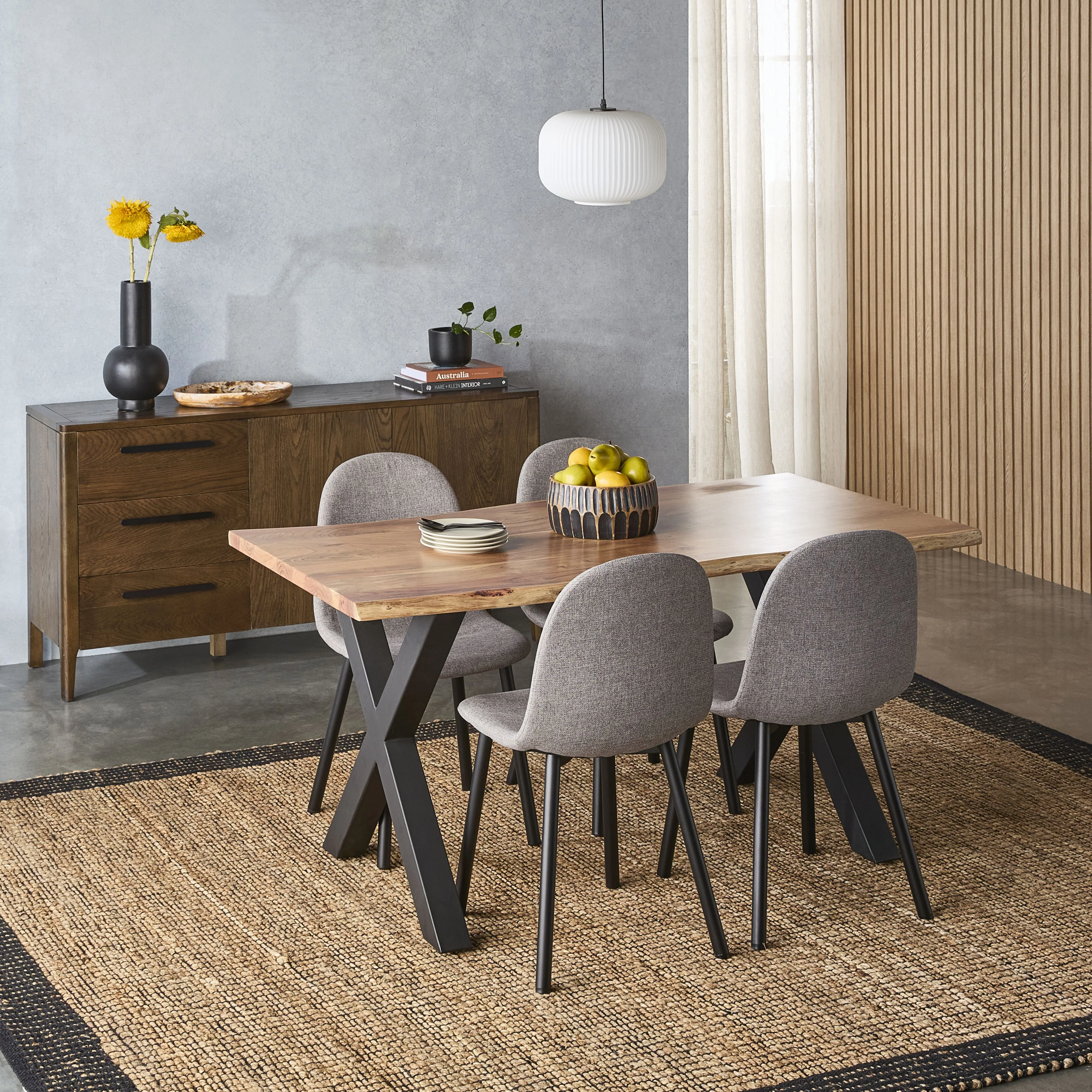 Acacia Live Edge Solid Timber Dining Table 160cm - Image 7