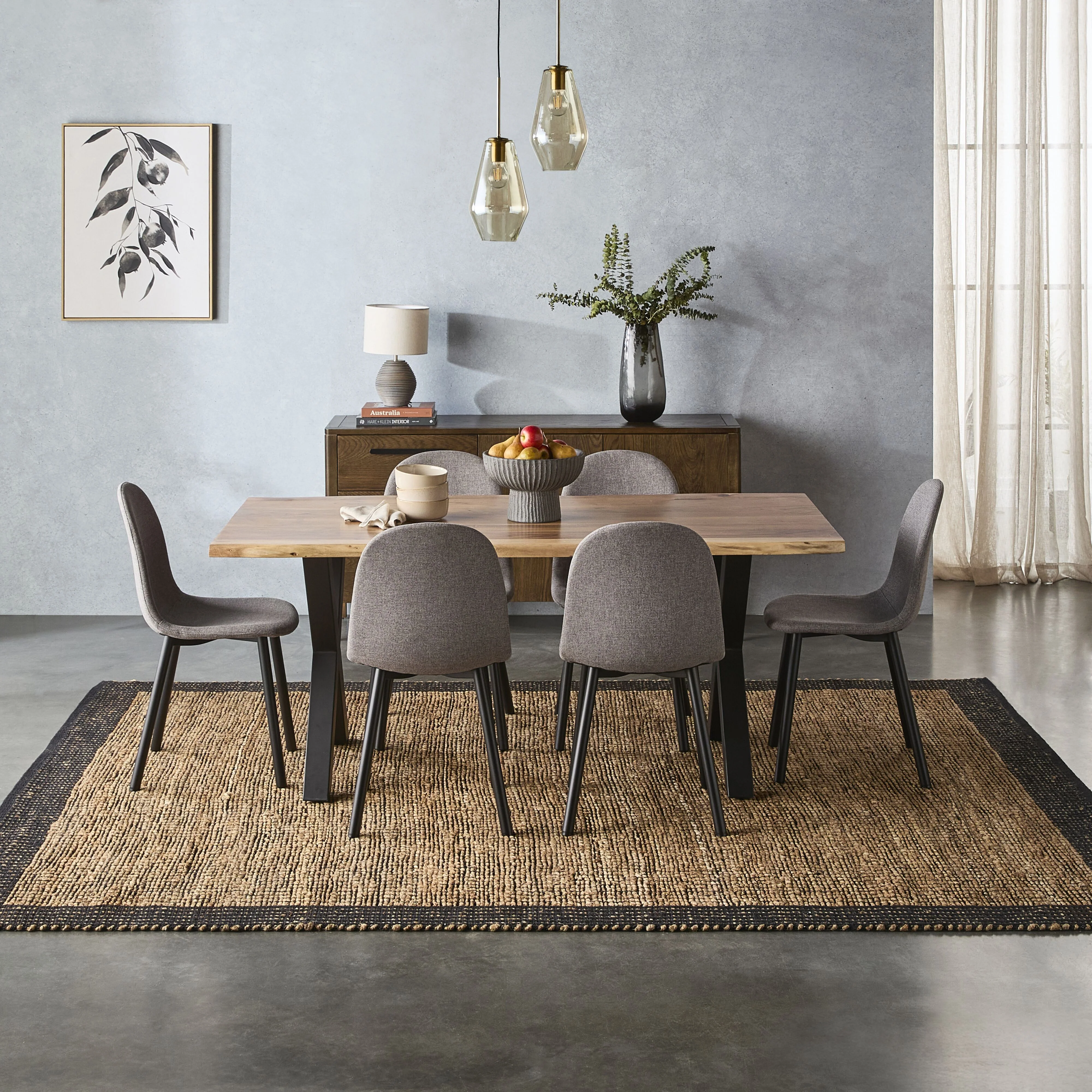 Acacia Live Edge Solid Timber Dining Table 180cm - Image 7