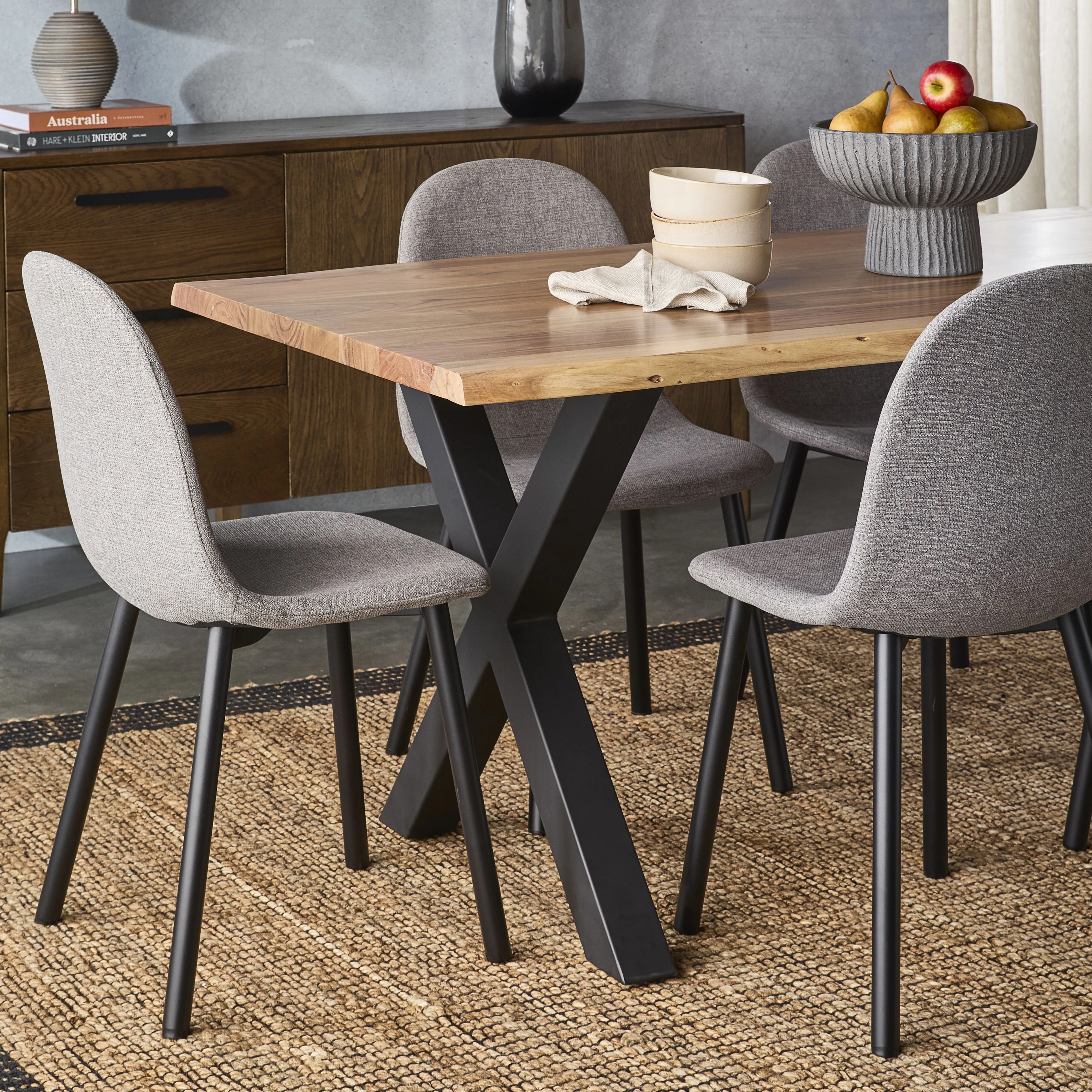 Acacia Live Edge Solid Timber Dining Table 180cm - Image 9