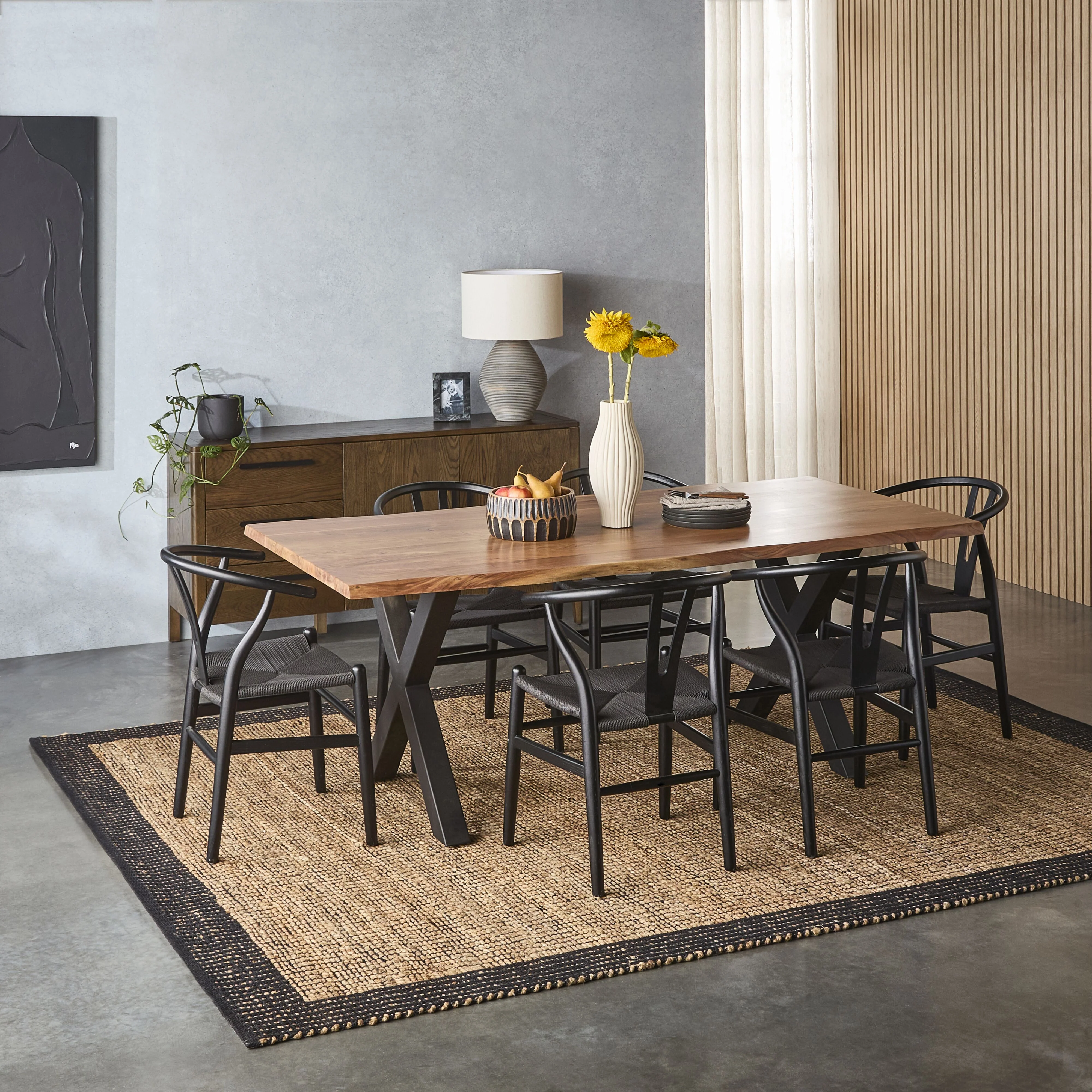 Acacia Live Edge Solid Timber Dining Table 200cm - Image 2