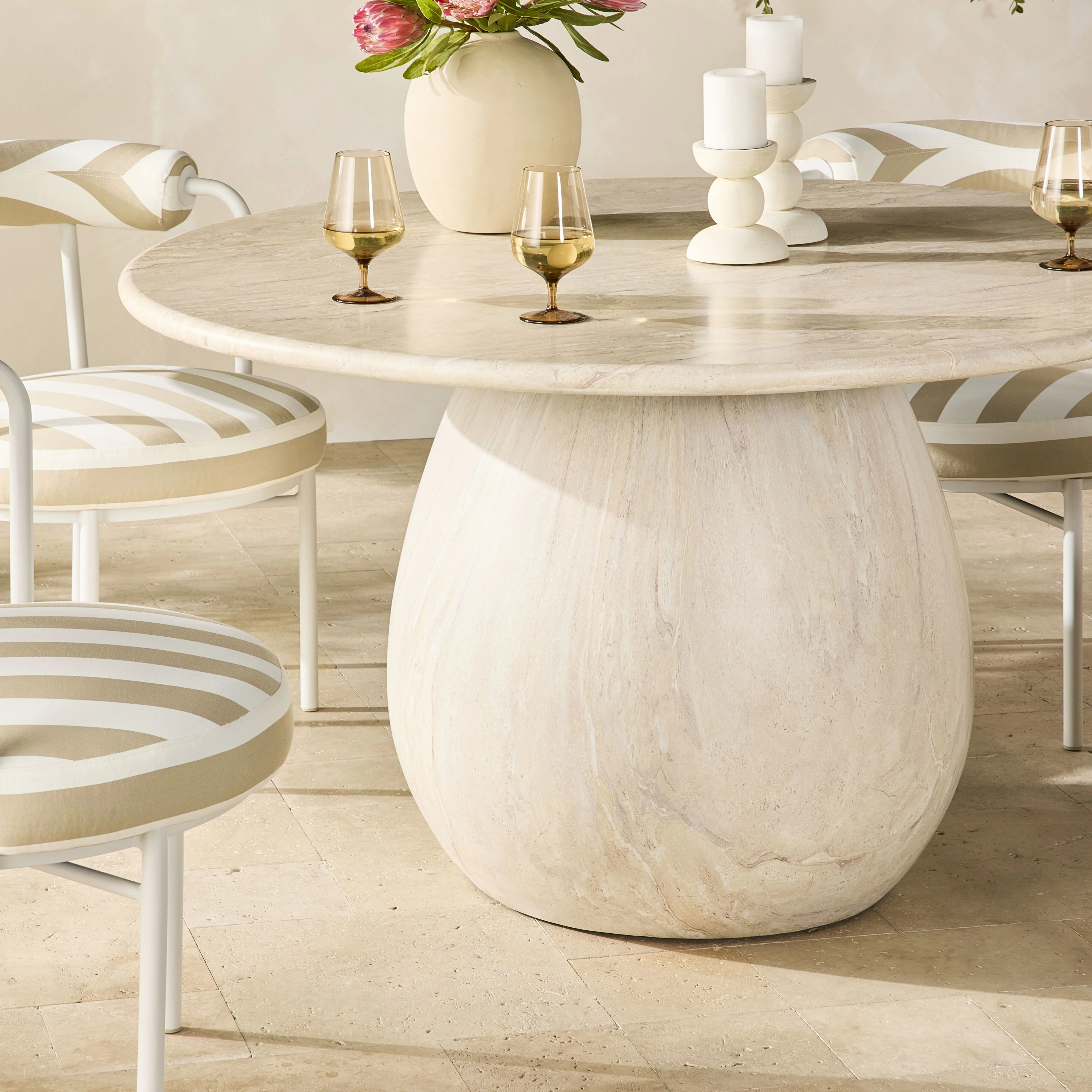 Adaline Round Dining Table 135cm - Image 9