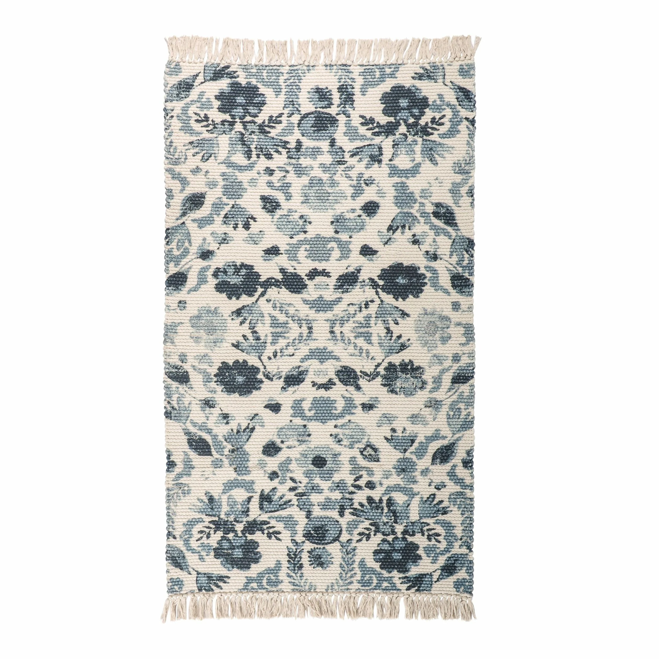 Aditya Floral Cotton Rug 150x90cm