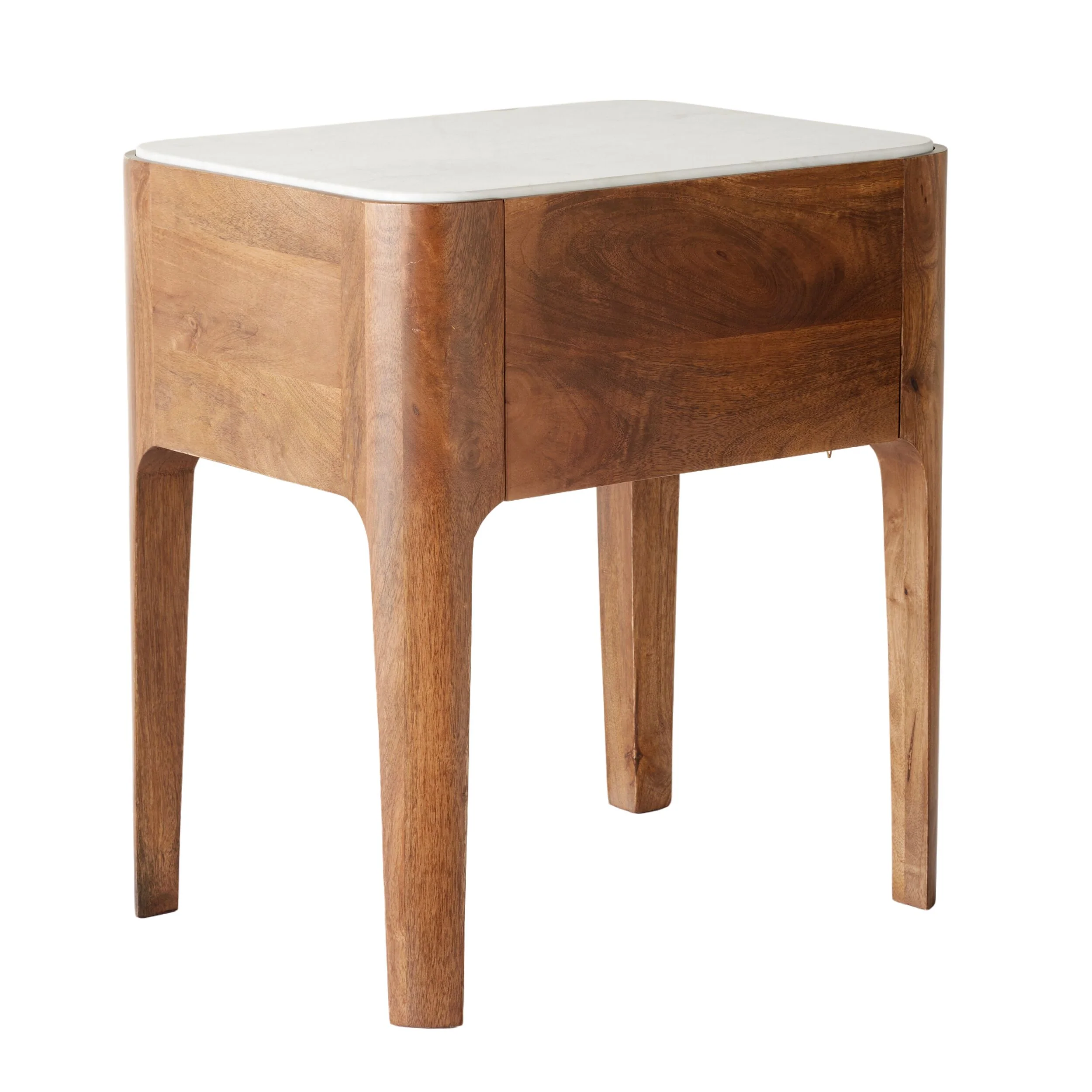 Adore Marble Top Single Drawer Bedside Table - Image 2