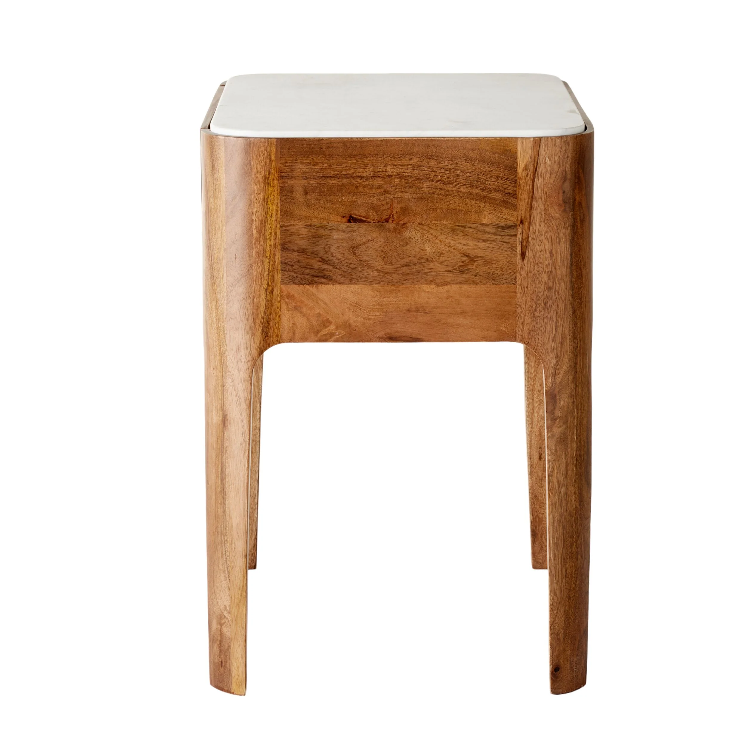 Adore Marble Top Single Drawer Bedside Table - Image 3