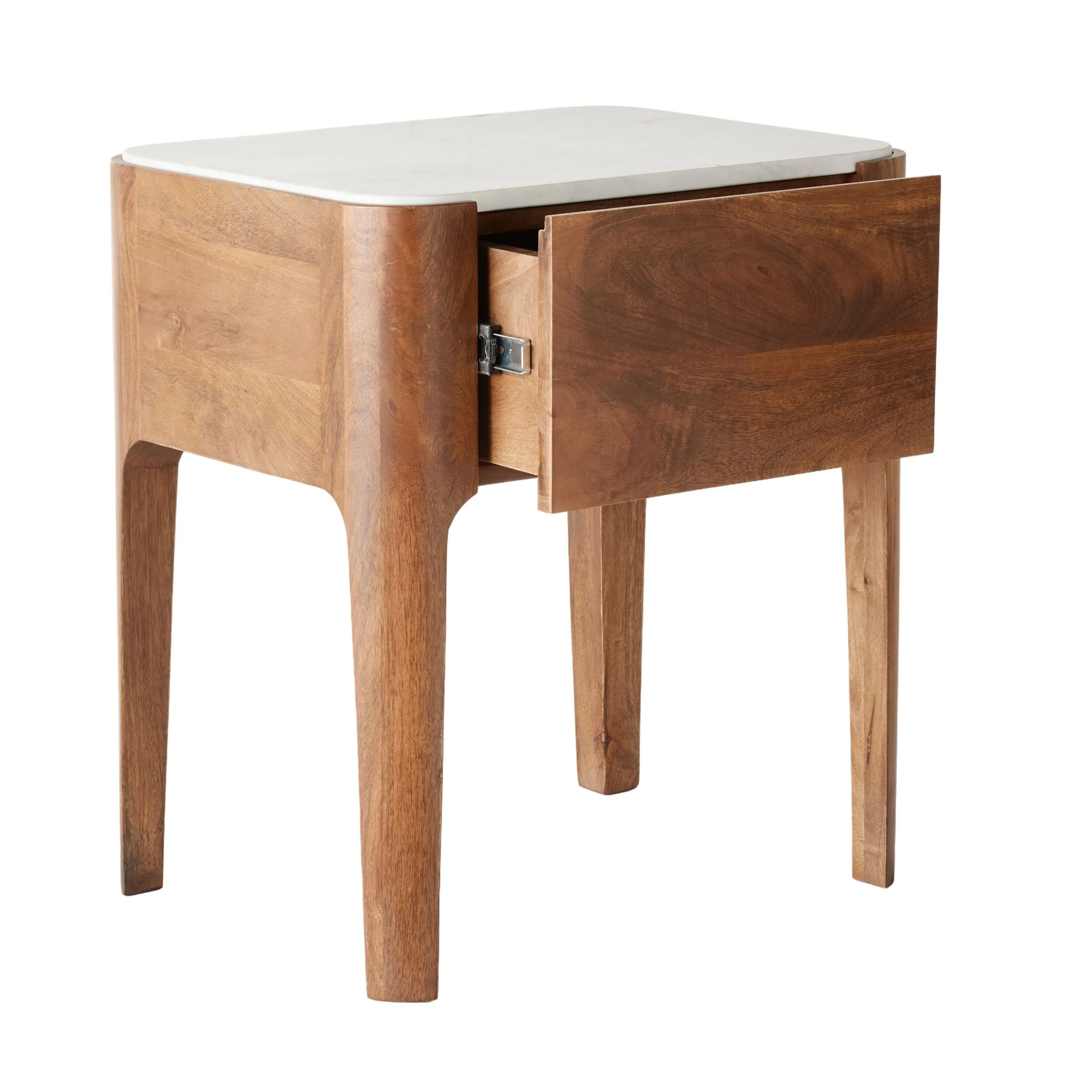 Adore Marble Top Single Drawer Bedside Table - Image 4