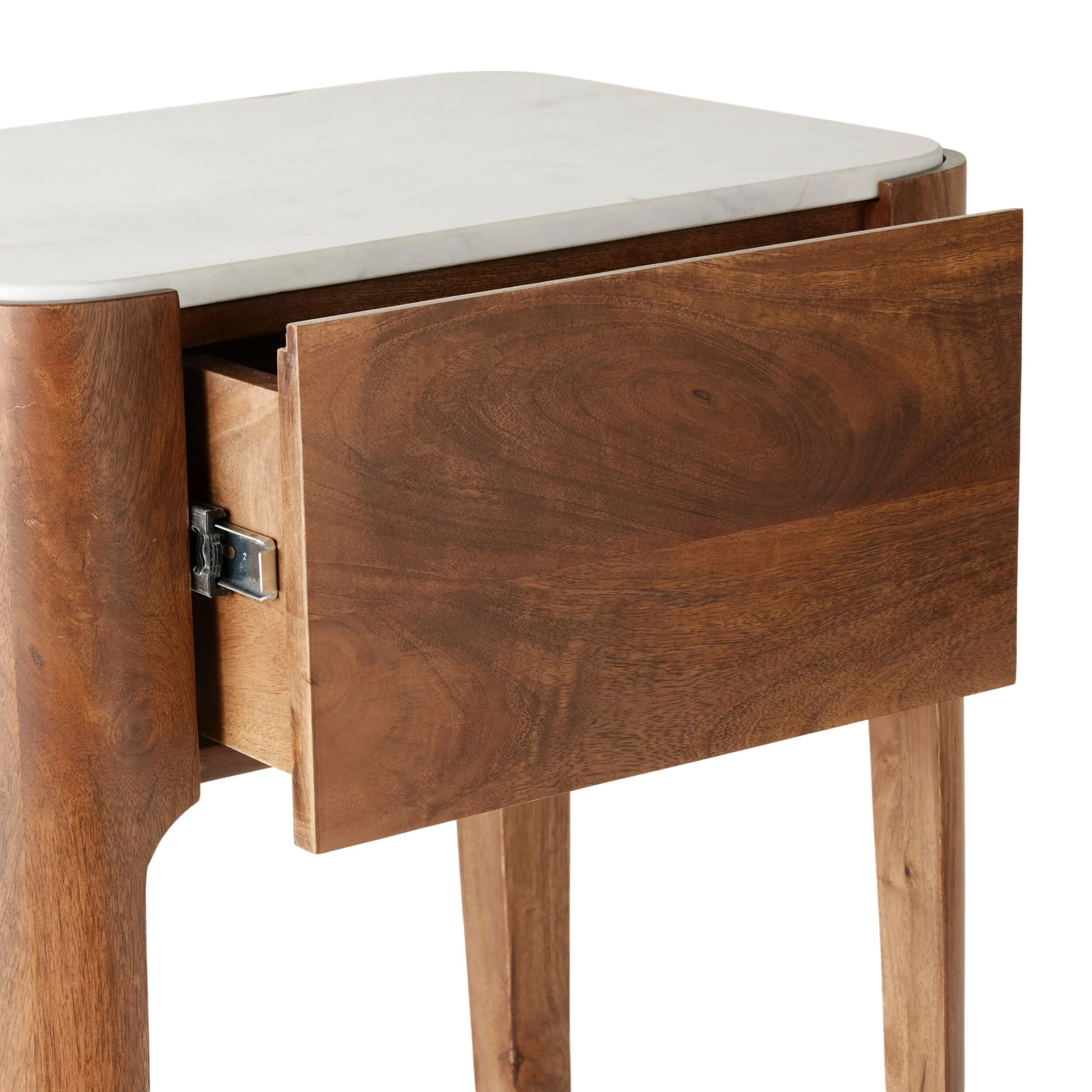 Adore Marble Top Single Drawer Bedside Table - Image 5