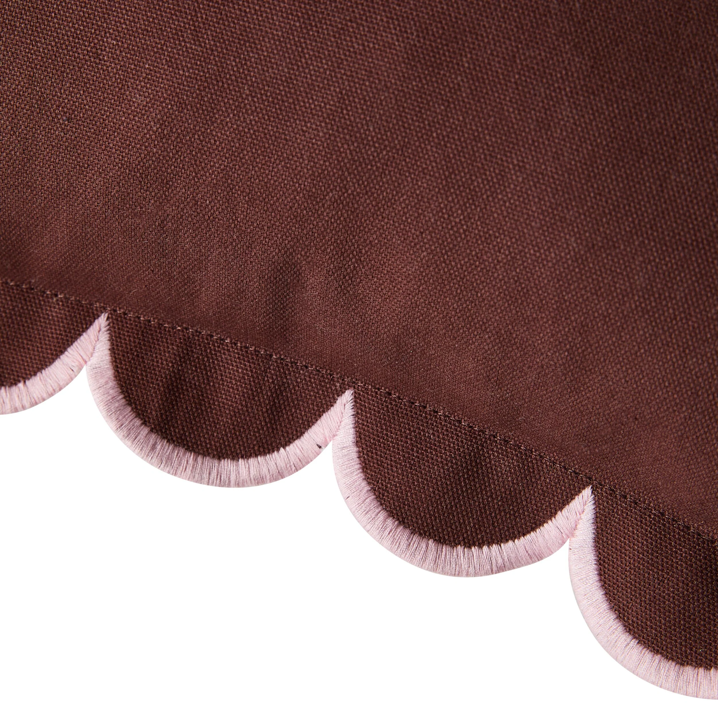 Aerin Scallop Cushion Chocolate 45cm - Image 3
