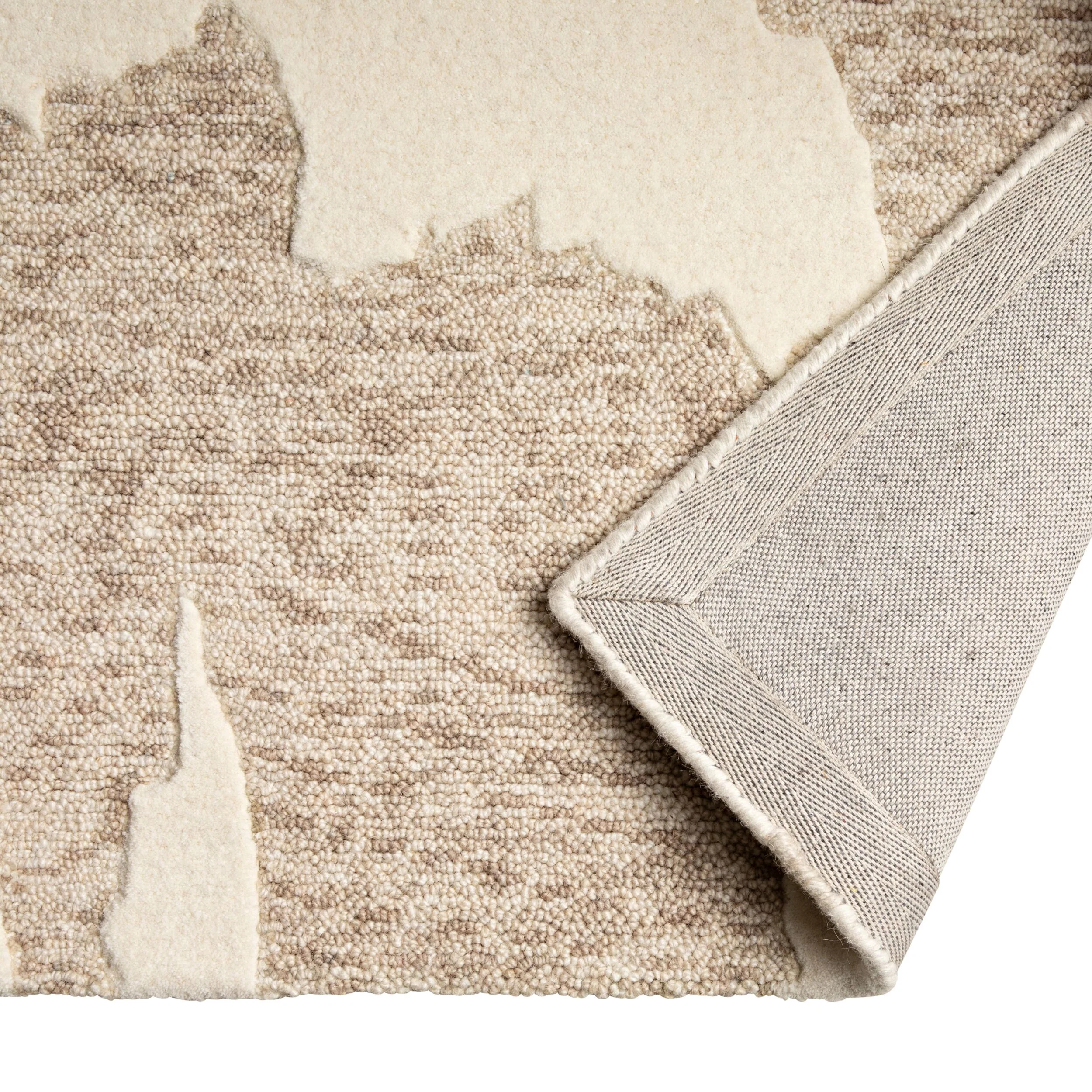 Akira Abstract Hand-Tufted Cream Rug 180x120cm - Image 3