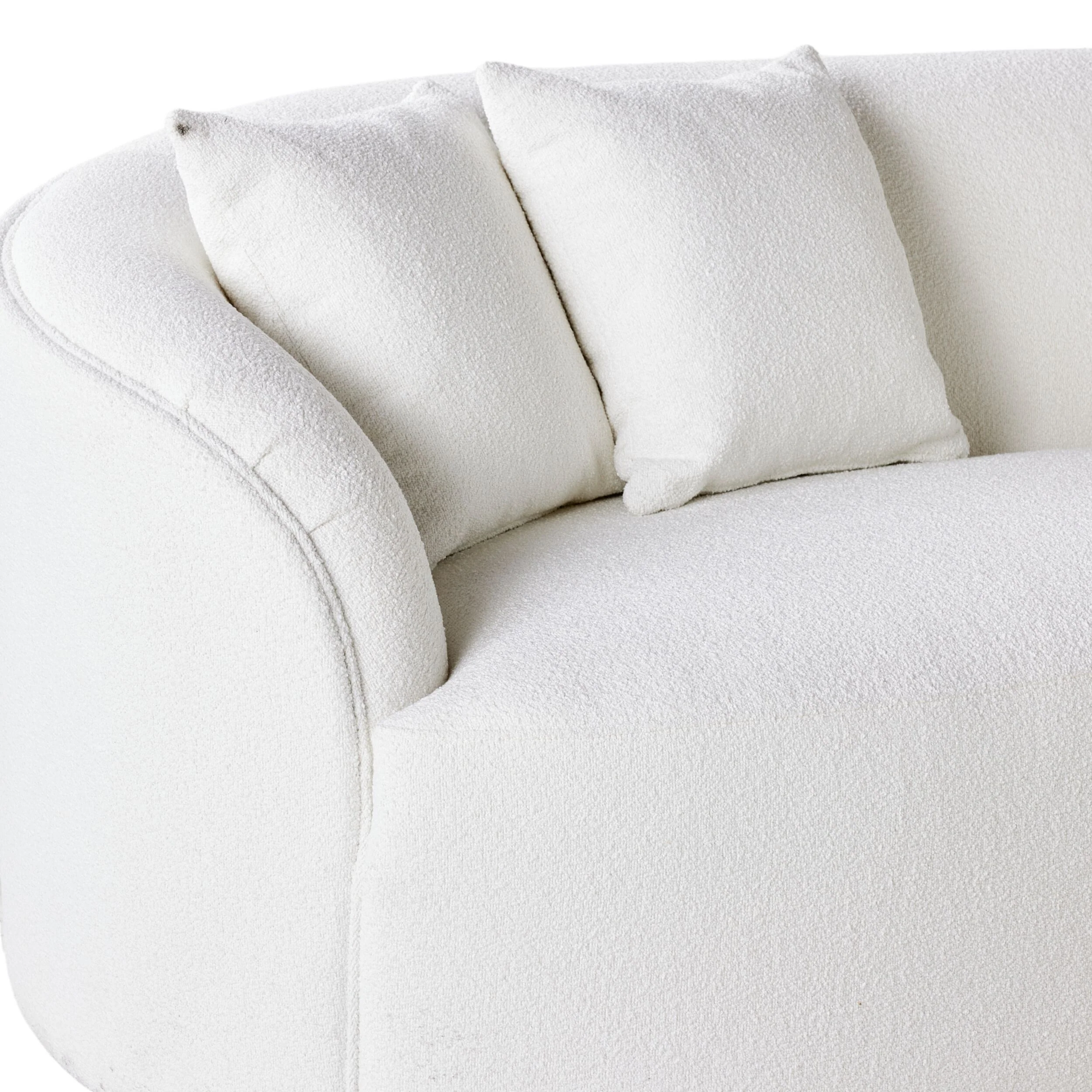 Alessa 3 Seater Sofa Luna Cloud White - Image 5