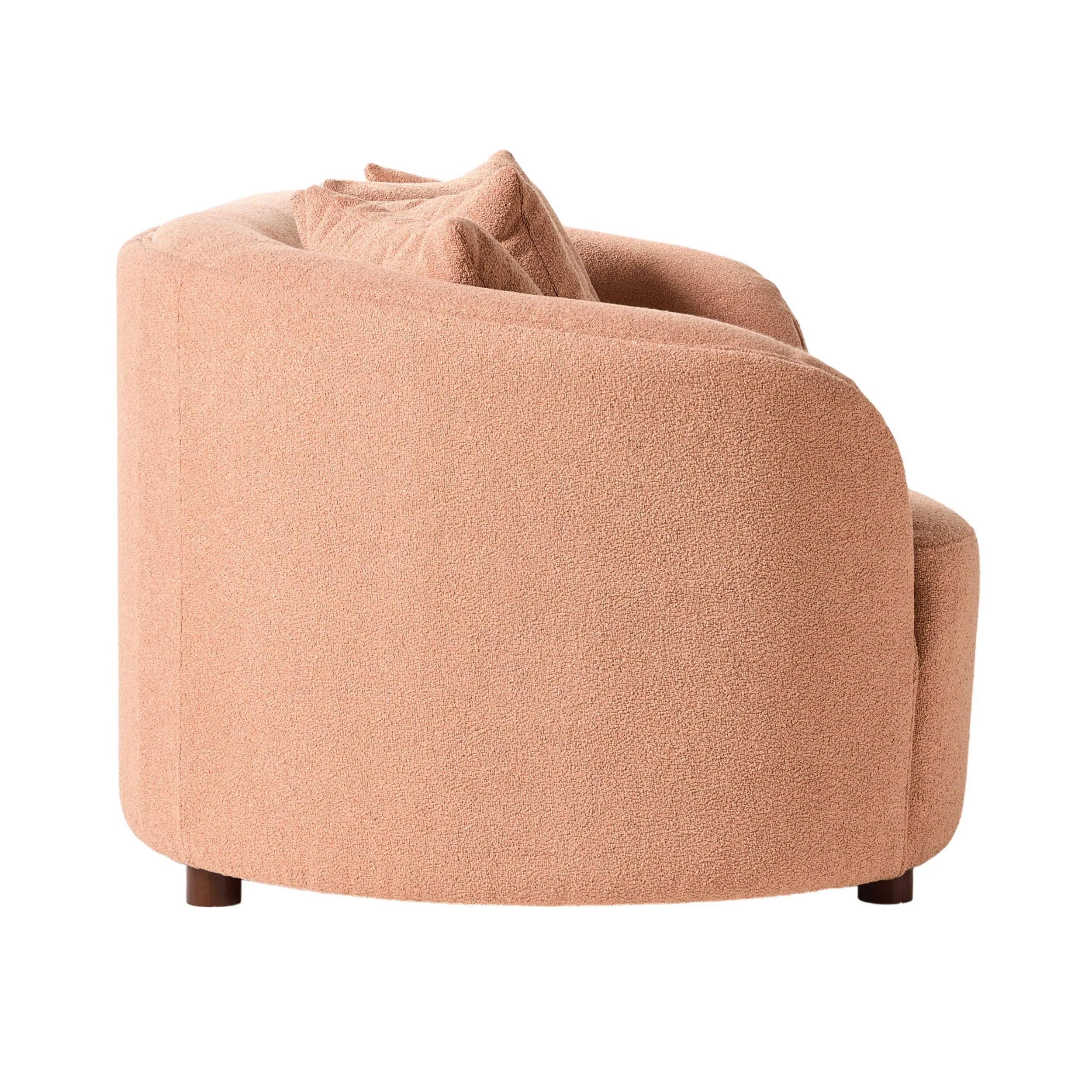 Alessa 3 Seater Sofa Luna Powder Pink - Image 3