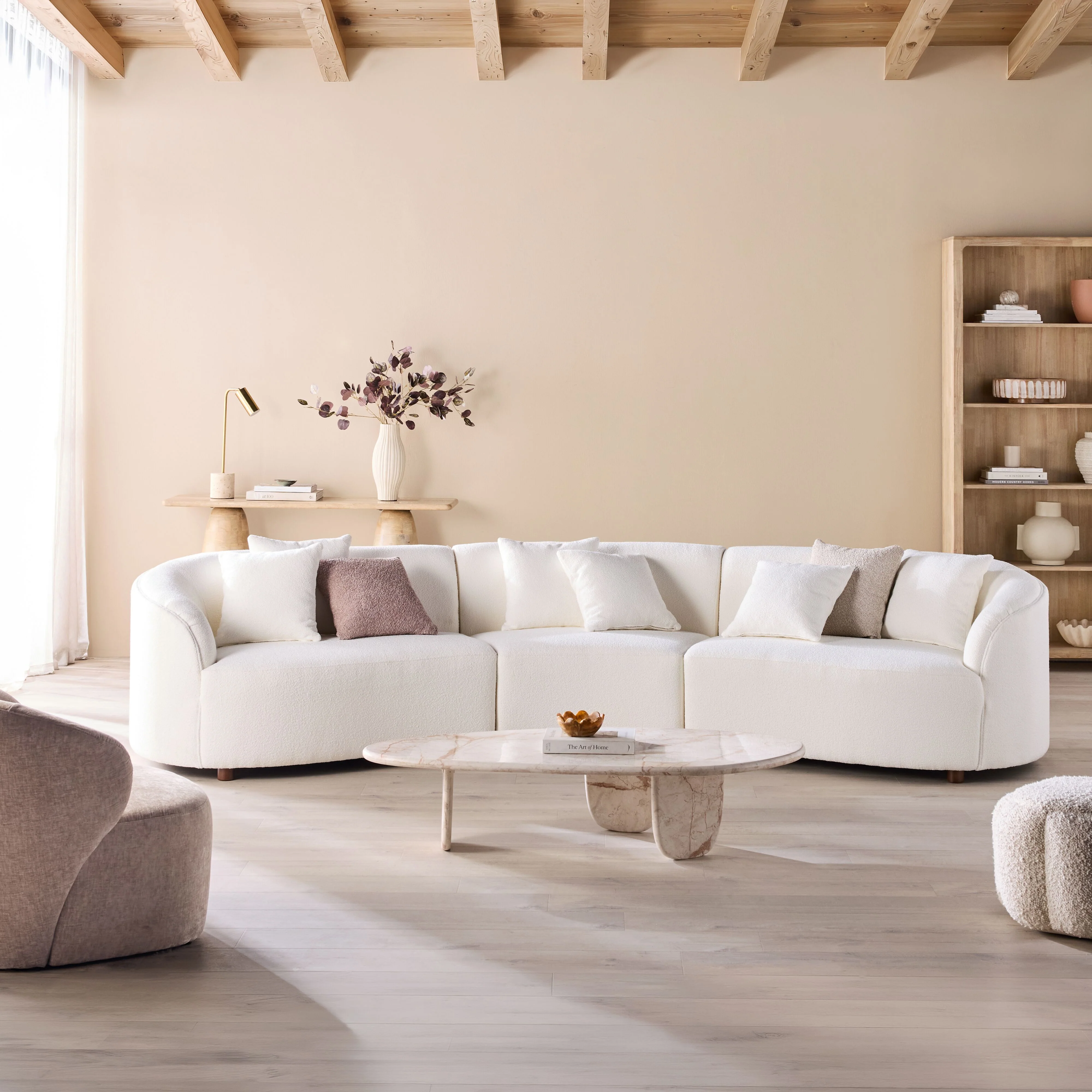 Alessa 4 Seater Sectional Sofa Luna Cloud White - Image 7