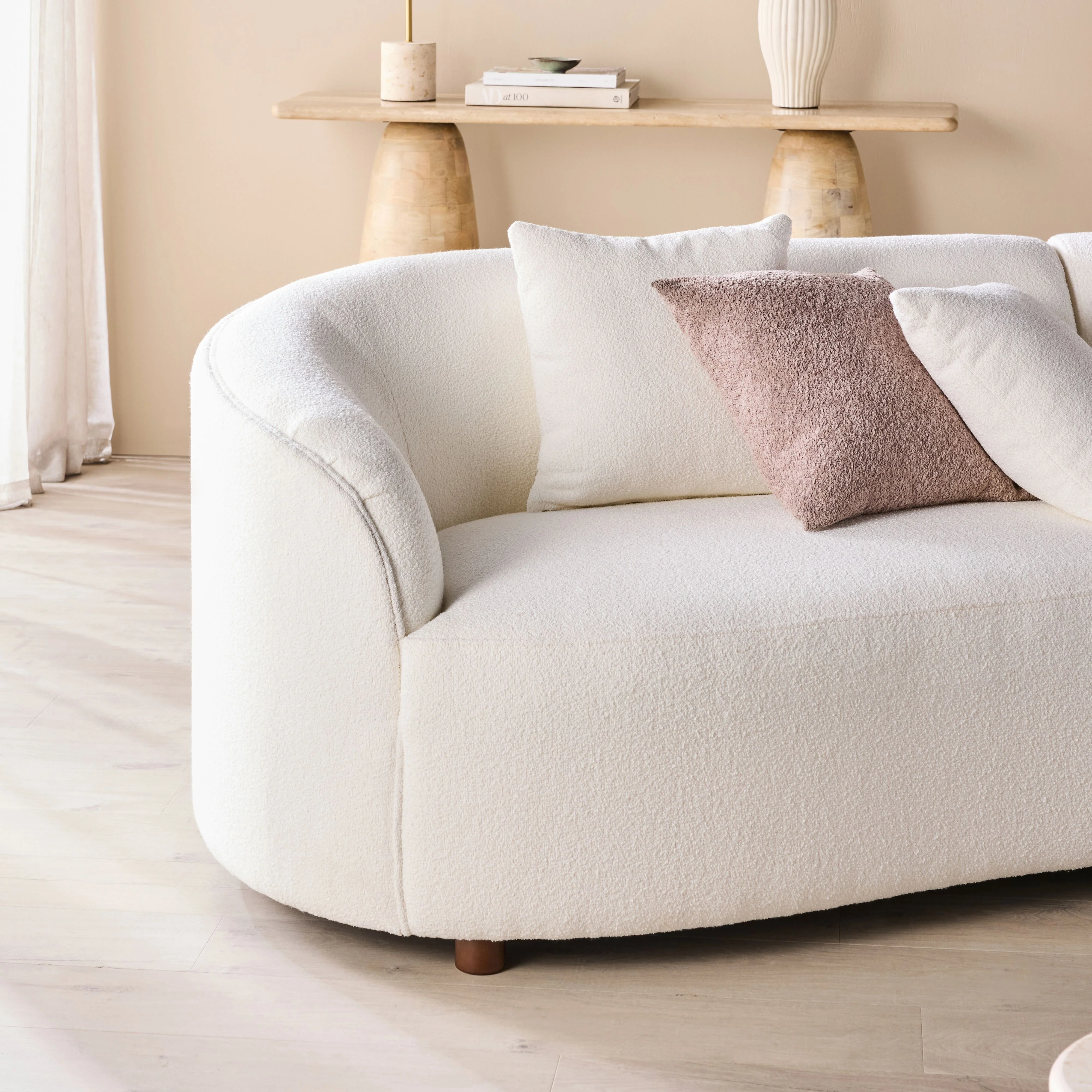 Alessa 4 Seater Sectional Sofa Luna Cloud White - Image 9