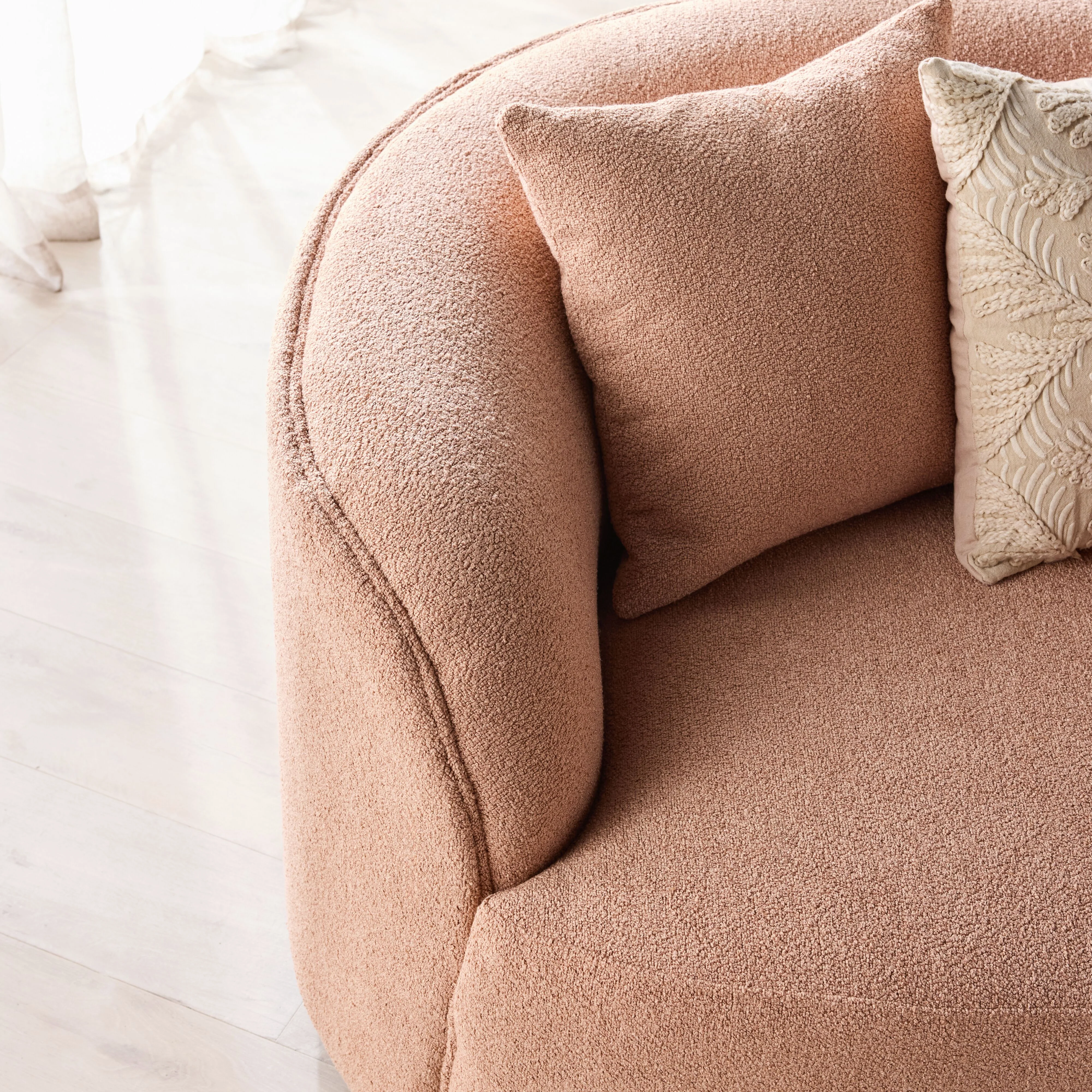 Alessa 4 Seater Sectional Sofa Luna Powder Pink - Image 12