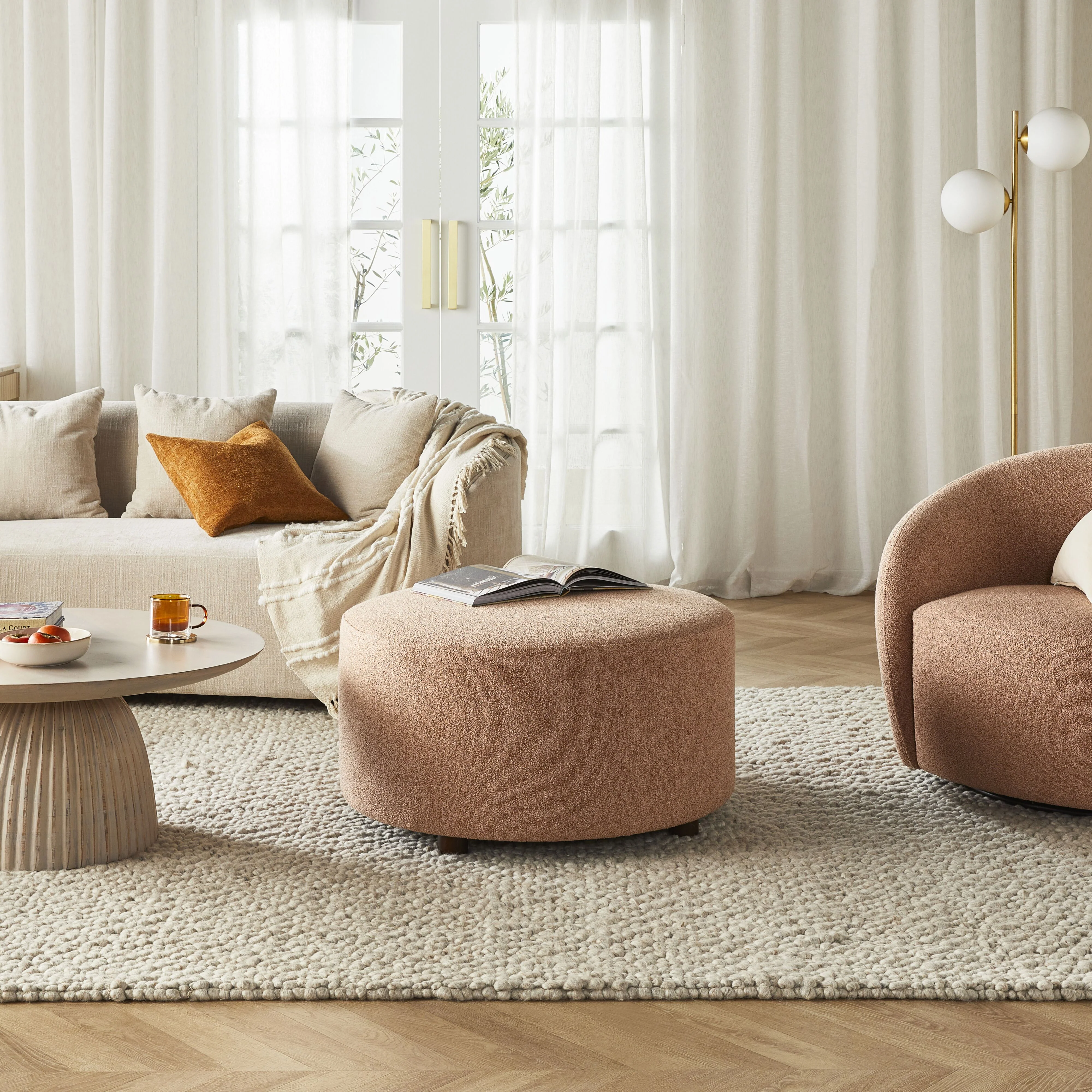 Alessa Ottoman Luna Powder Pink - Image 4