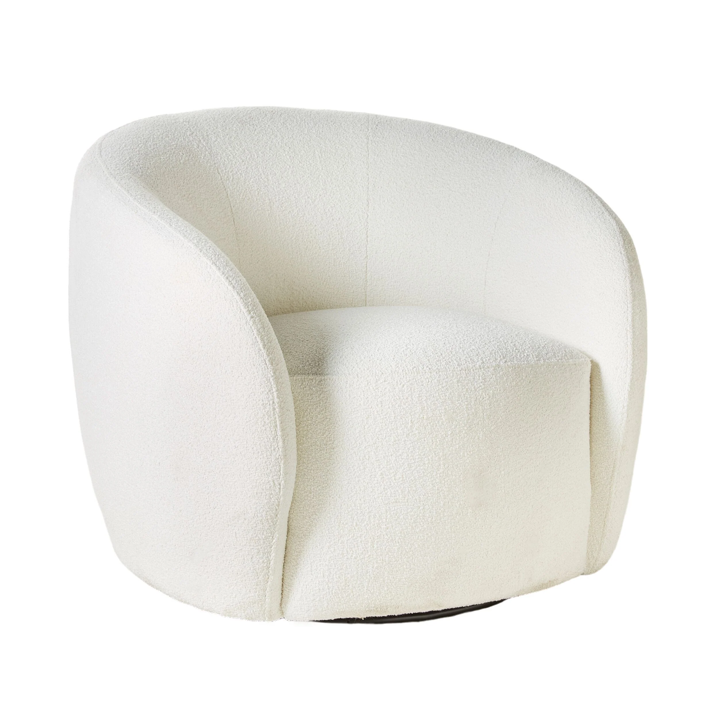 Alessa Swivel Armchair Luna Cloud White - Image 2