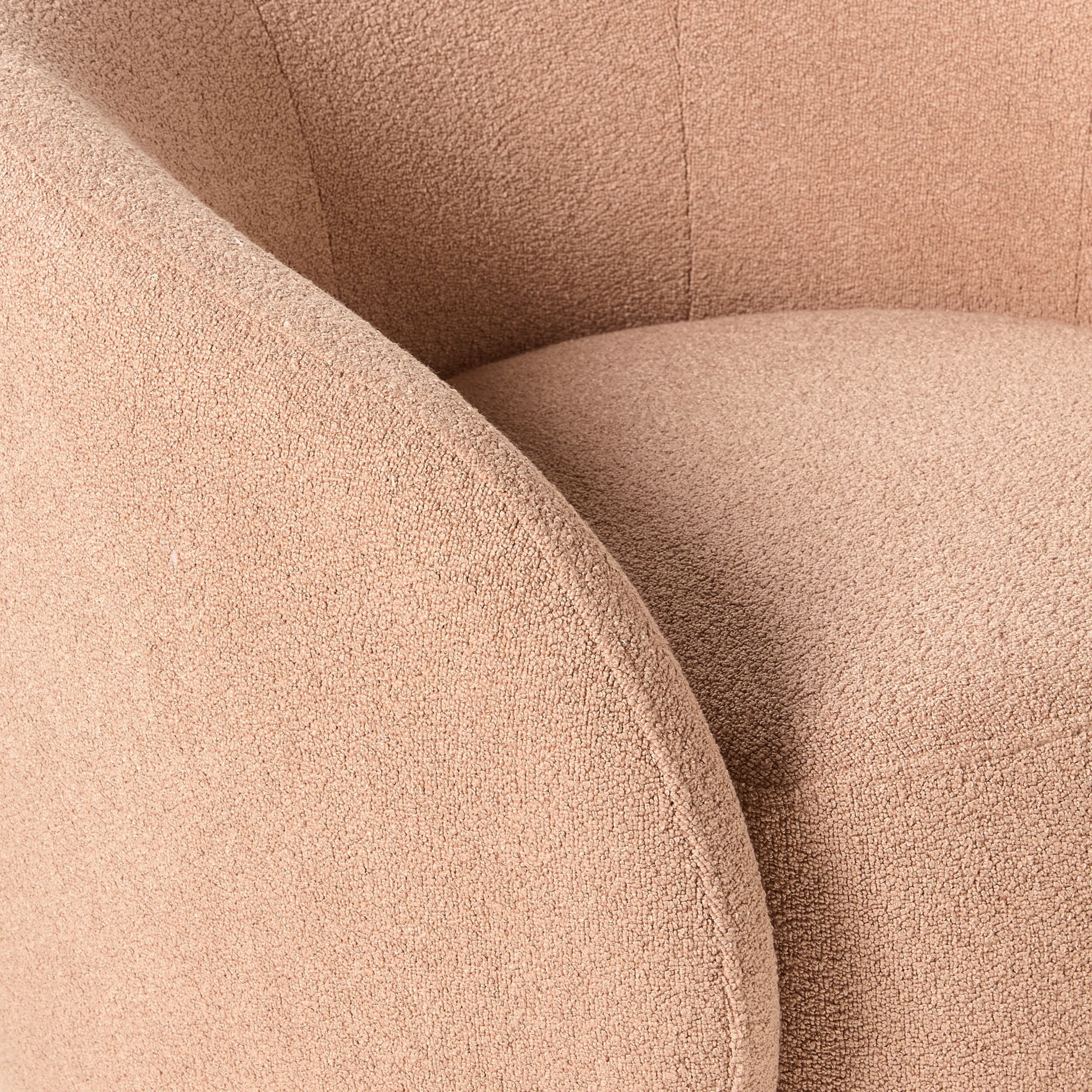 Alessa Swivel Armchair Luna Powder Pink - Image 5
