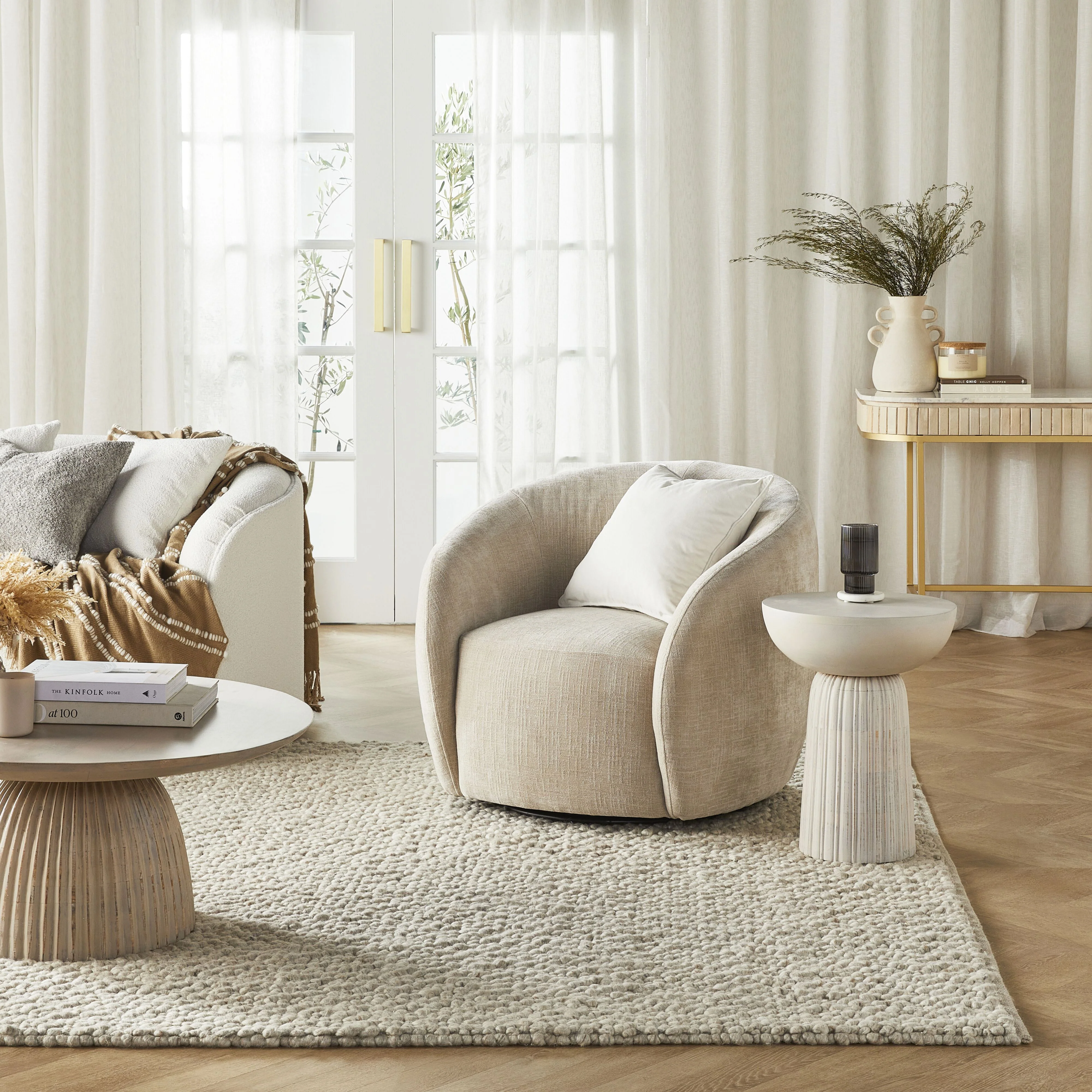 Alessa Swivel Armchair Oasis Dune - Image 6