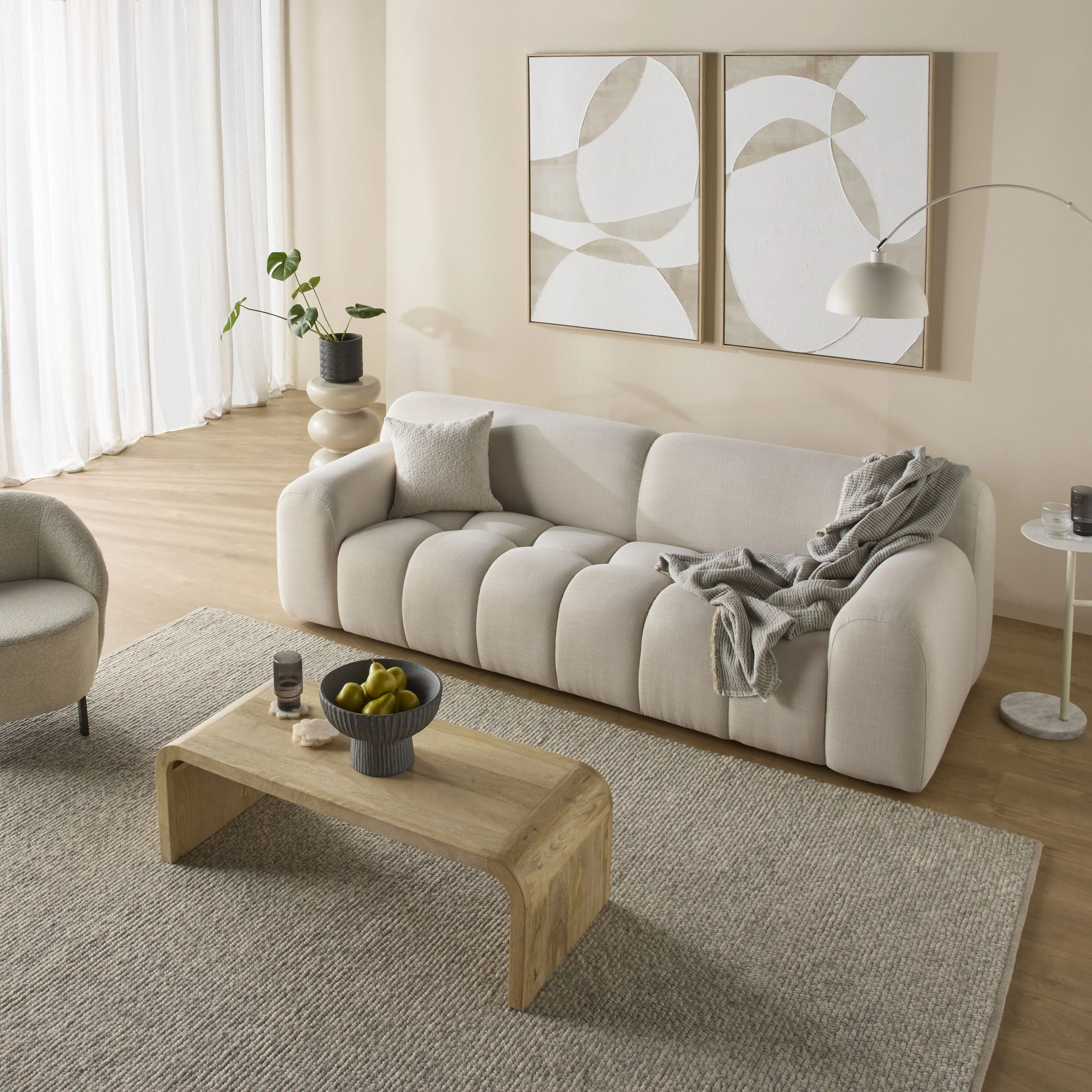 Alexis 3 Seater Sofa Natural Weave - Image 14