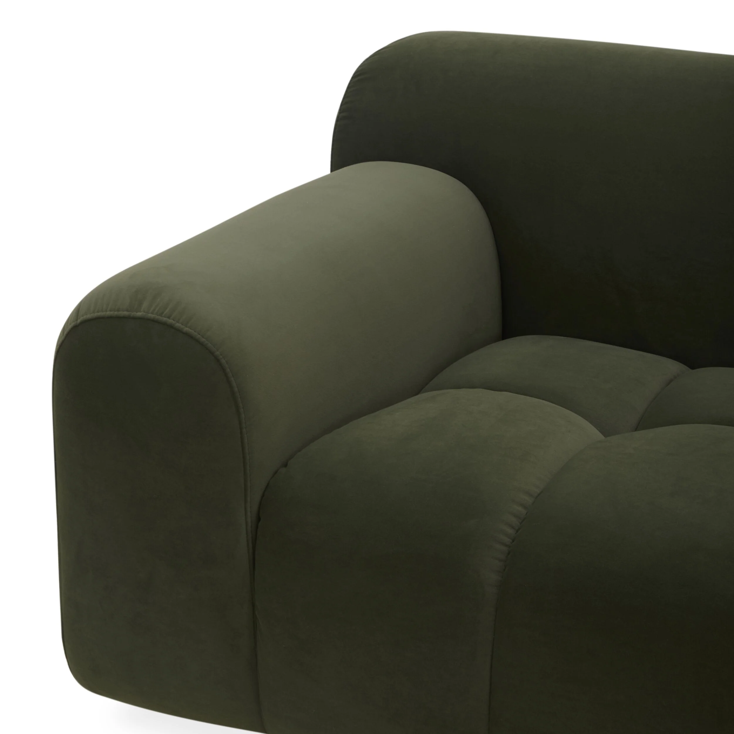Alexis 3 Seater Velvet Sofa Eucalyptus - Image 10