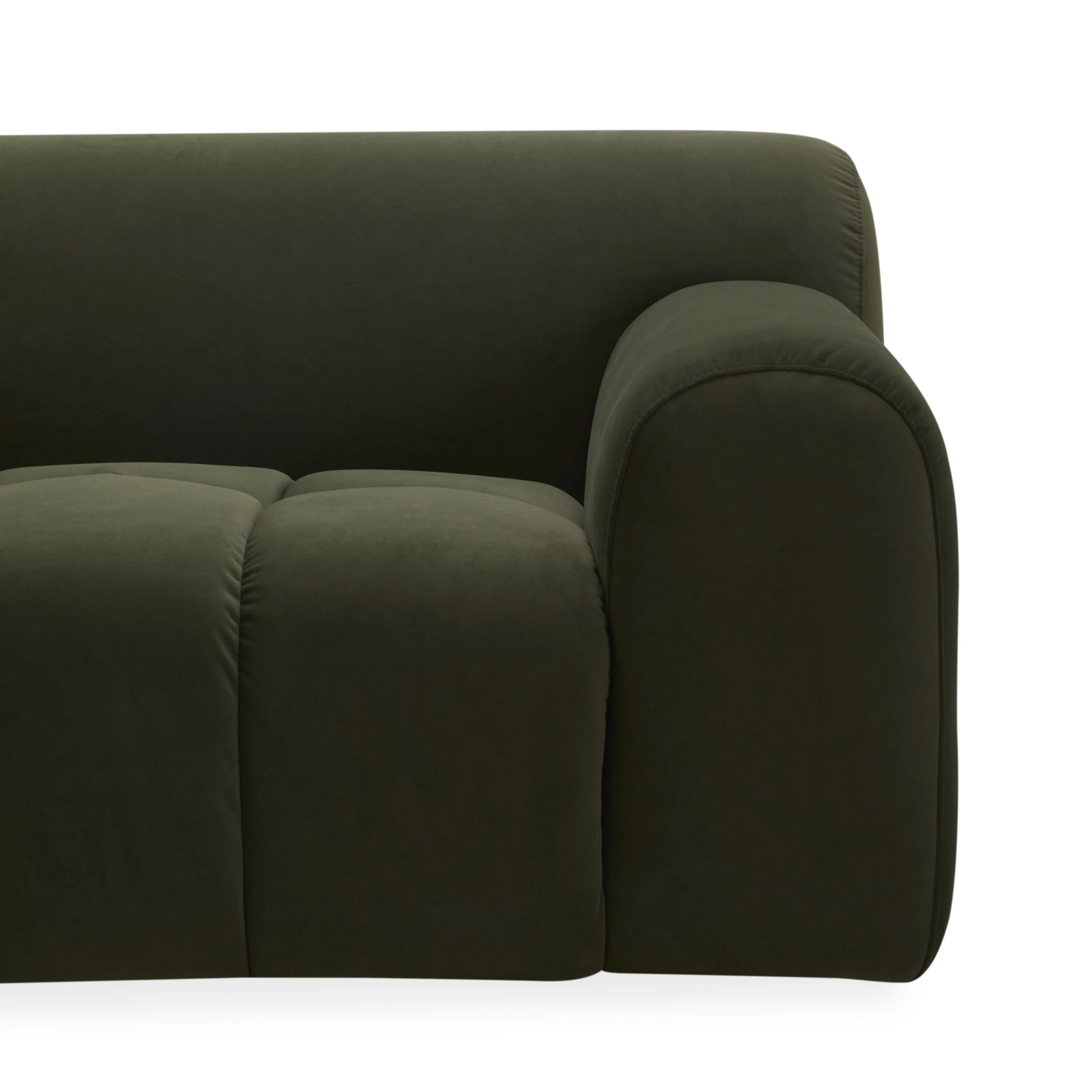 Alexis 3 Seater Velvet Sofa Eucalyptus - Image 11
