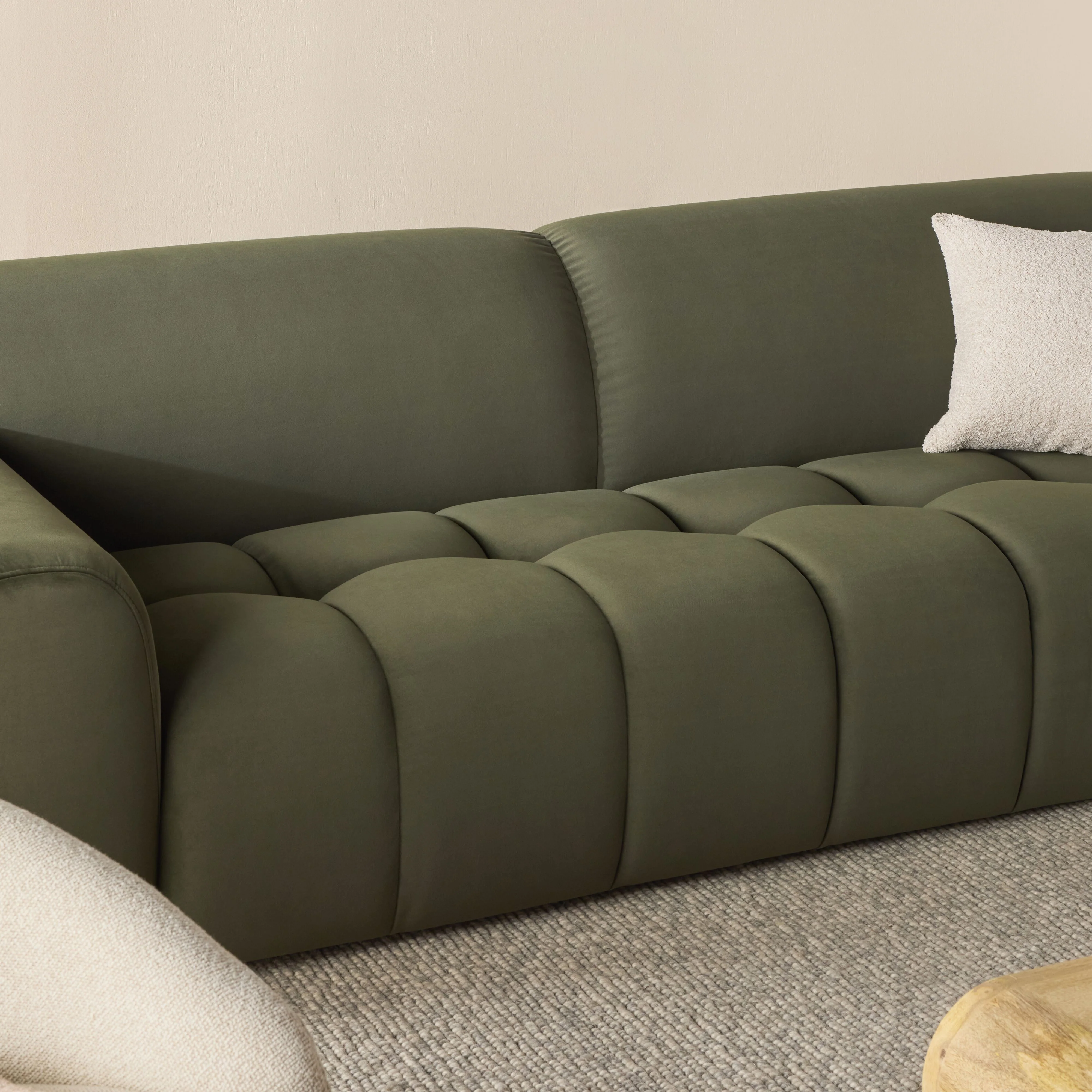 Alexis 3 Seater Velvet Sofa Eucalyptus - Image 16