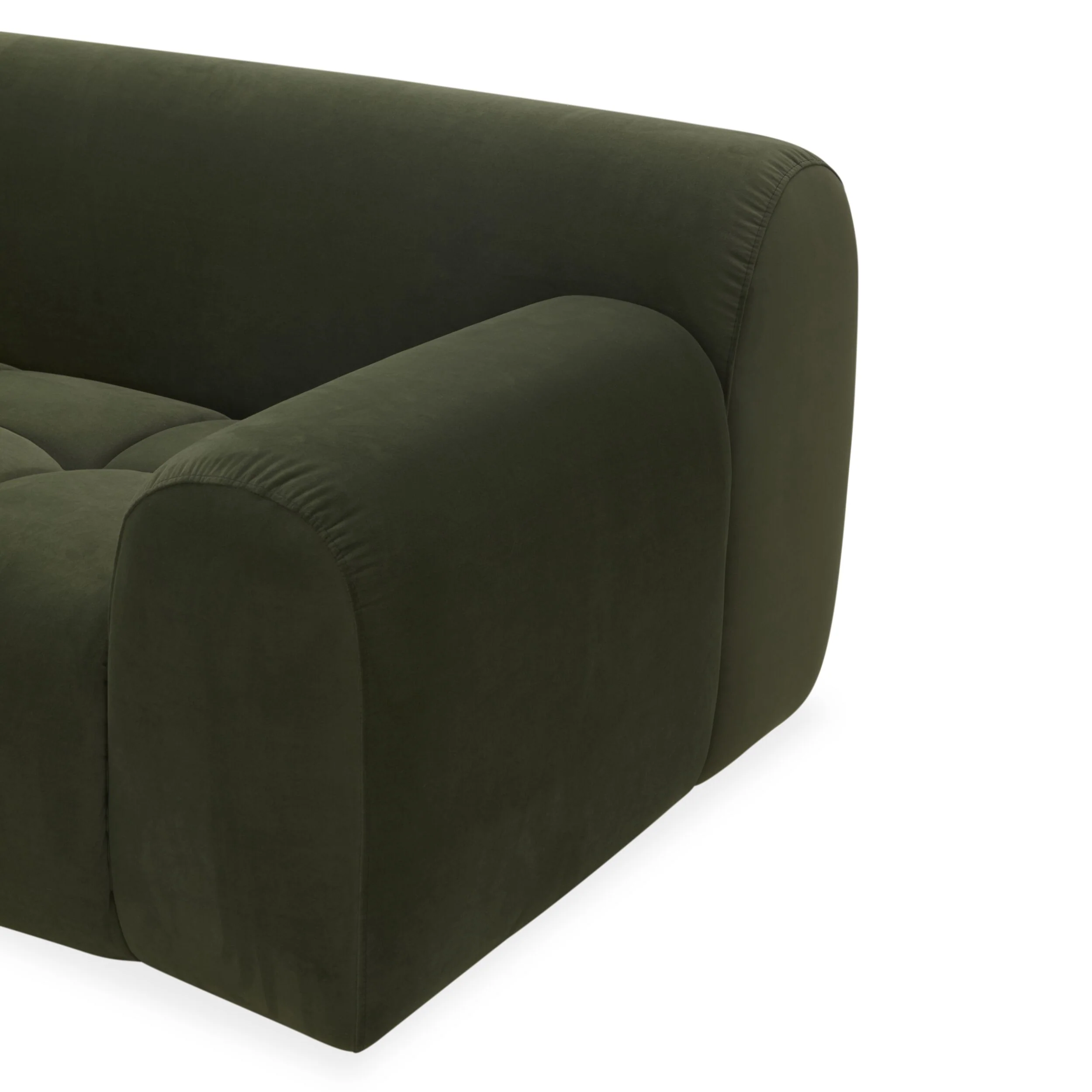 Alexis 3 Seater Velvet Sofa Eucalyptus - Image 6