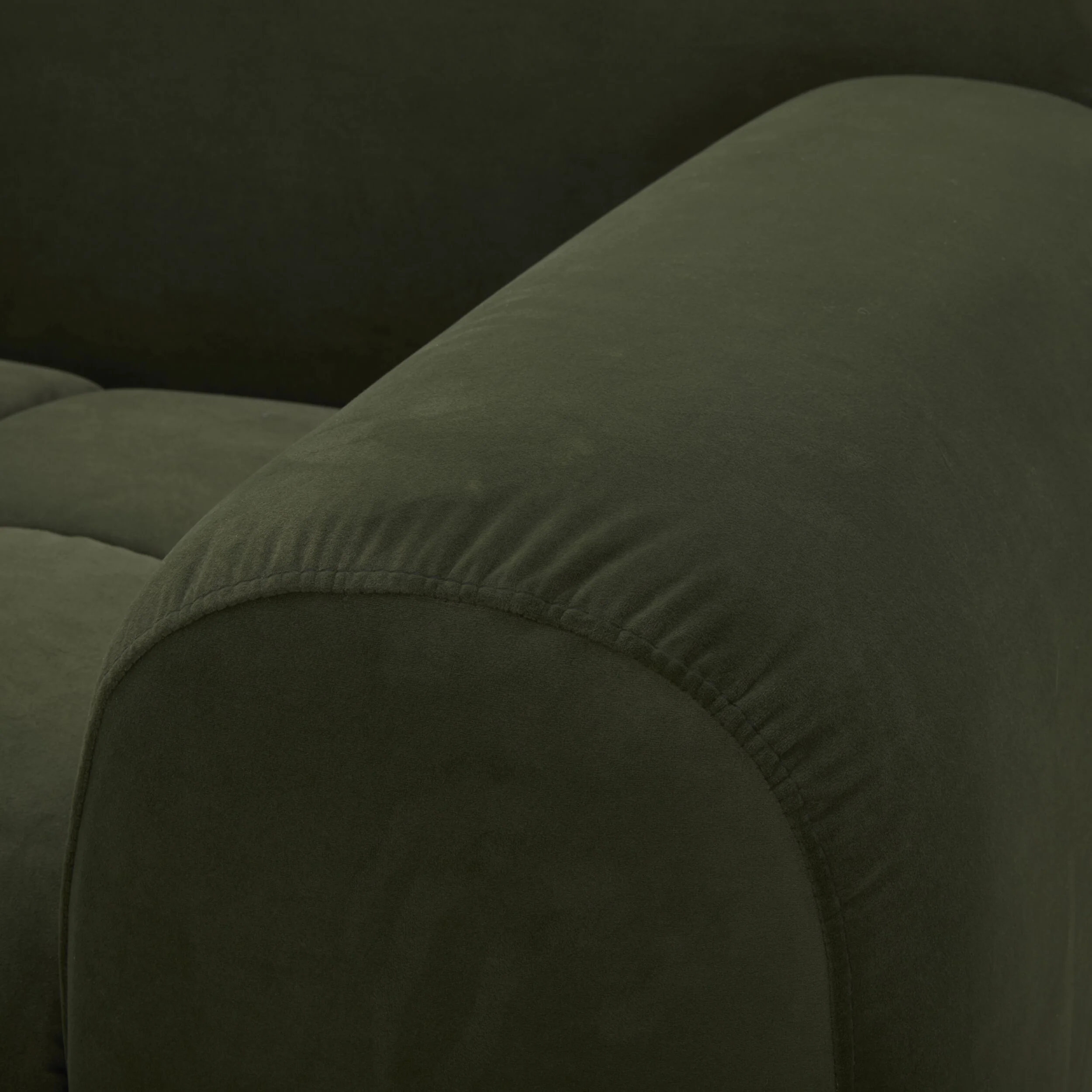 Alexis 3 Seater Velvet Sofa Eucalyptus - Image 9