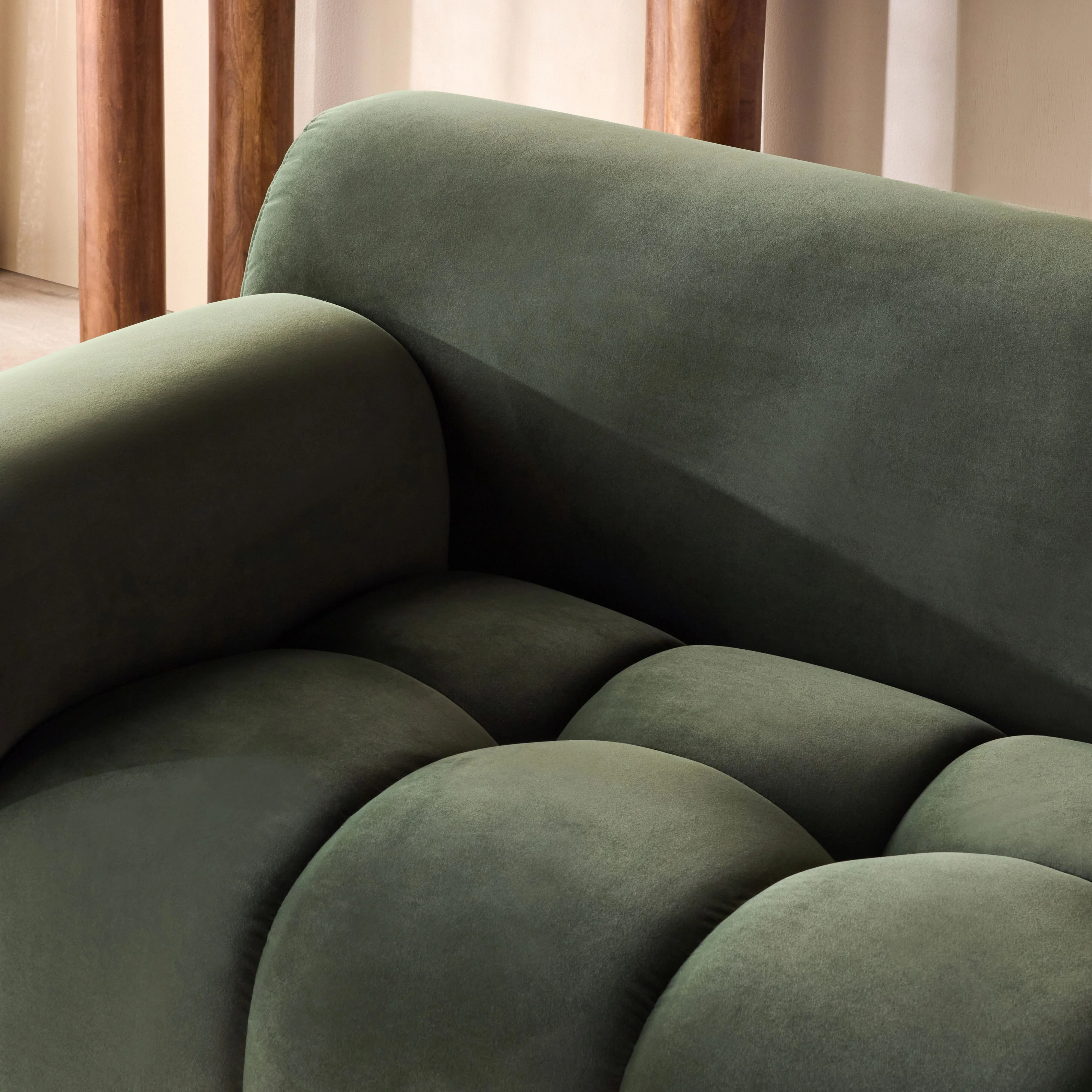 Alexis 2 Seater Velvet Sofa Eucalyptus - Image 10