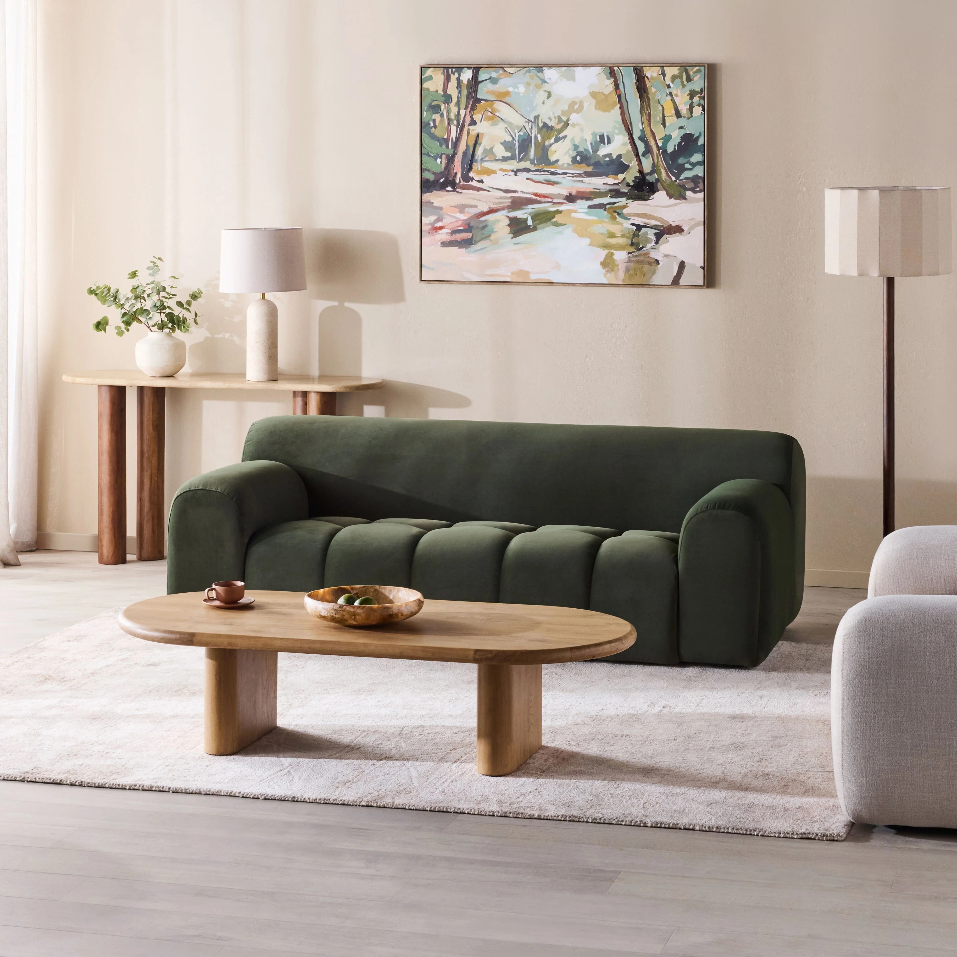 Alexis 2 Seater Velvet Sofa Eucalyptus - Image 8