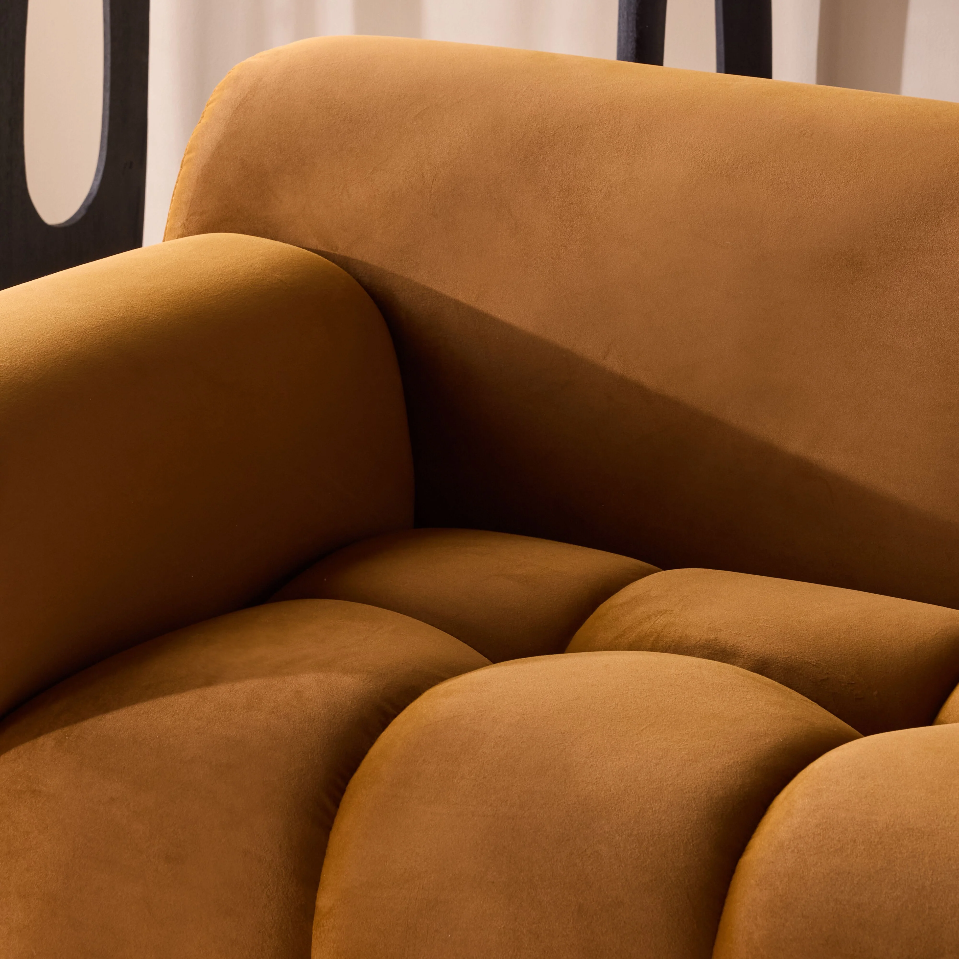 Alexis 2 Seater Velvet Sofa Ochre - Image 10