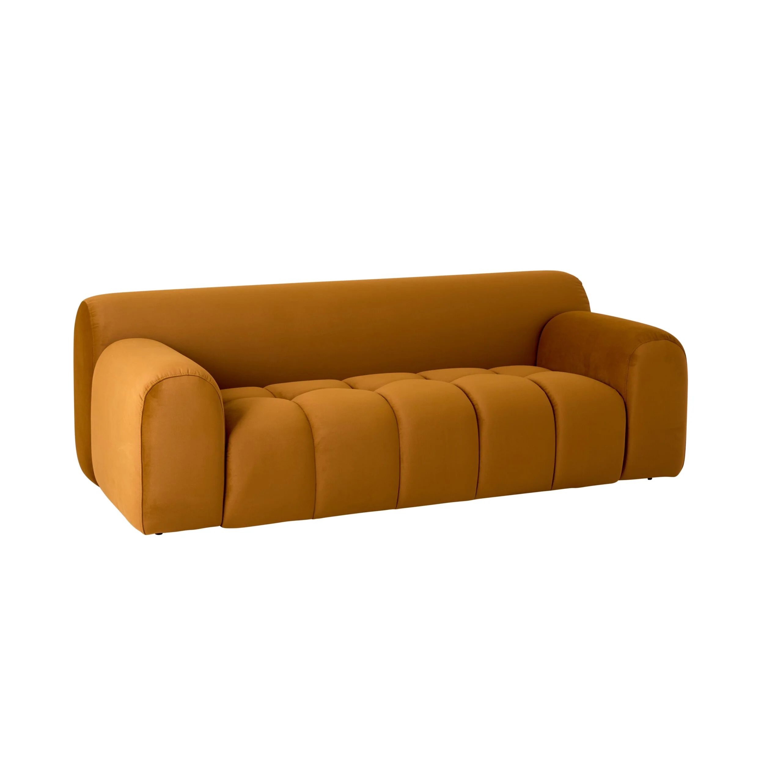 Alexis 2 Seater Velvet Sofa Ochre - Image 2