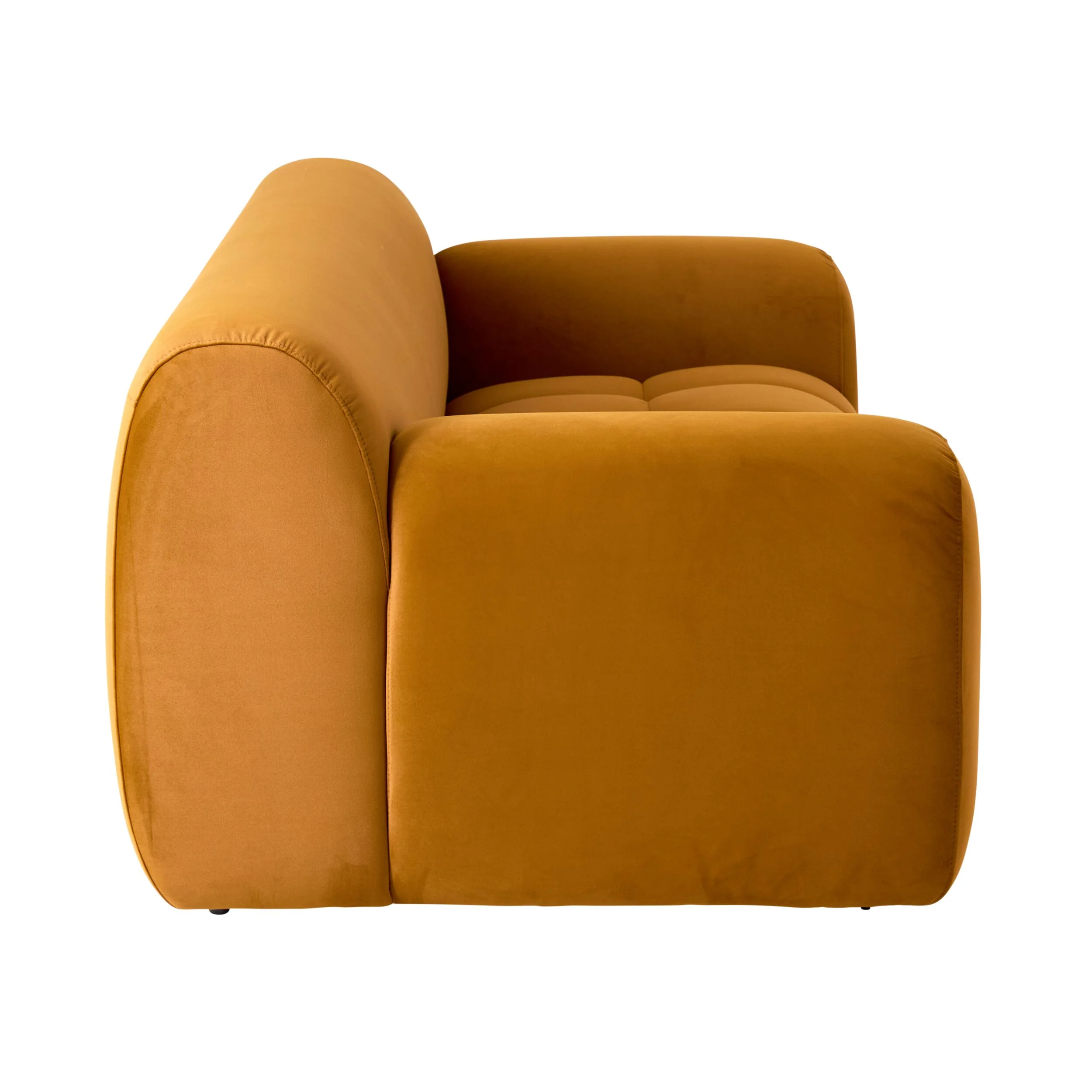 Alexis 2 Seater Velvet Sofa Ochre - Image 3