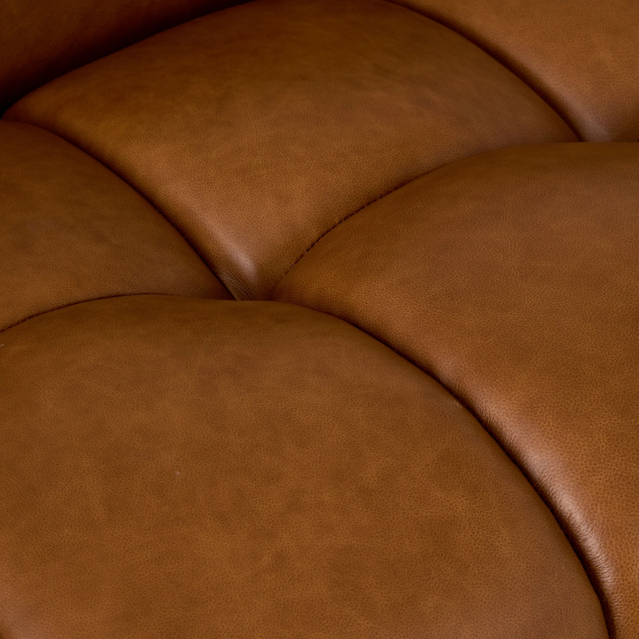 Alexis 3 Seater Leather Sofa Dakota Saddle - Image 6