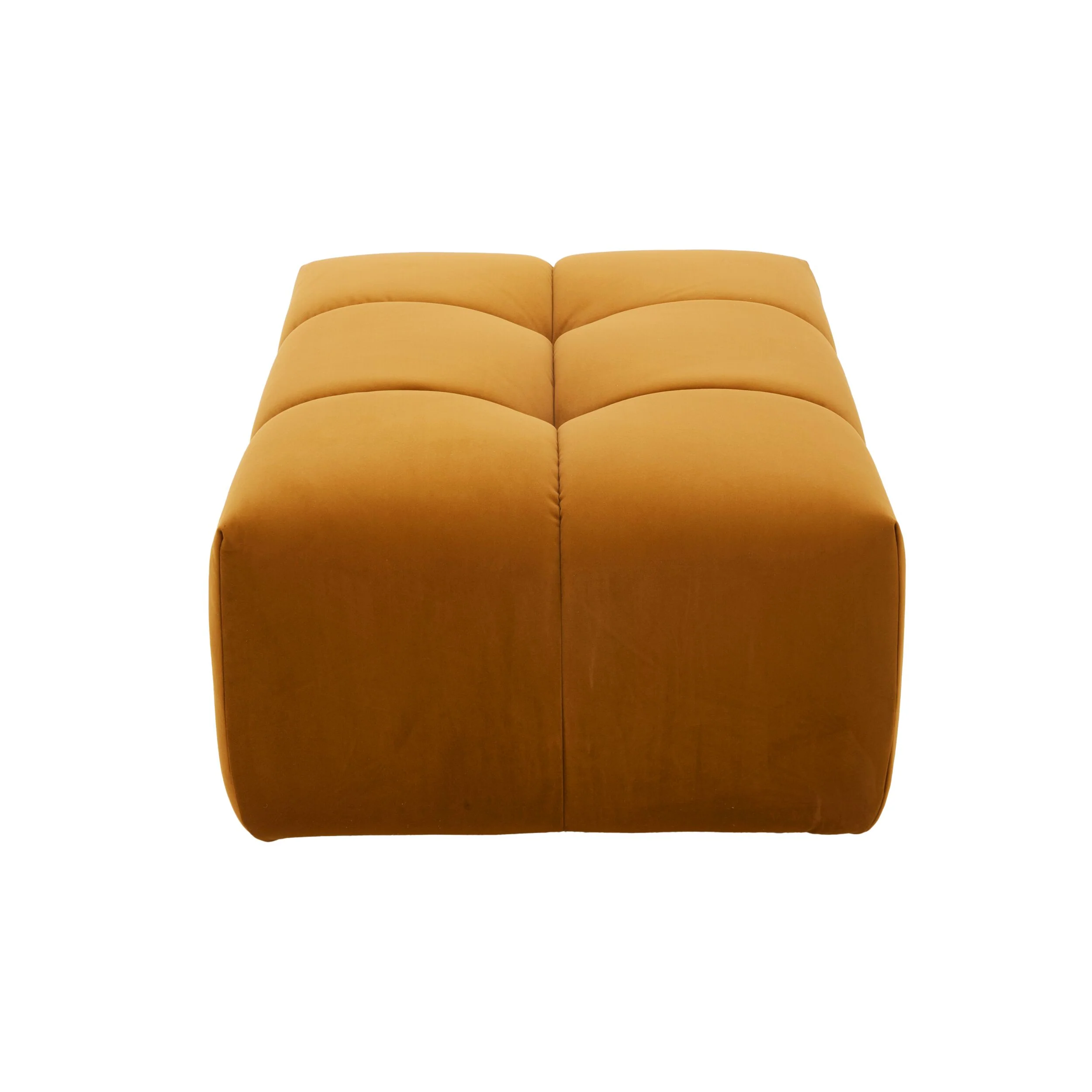 Alexis Ottoman Velvet Sofa Ochre - Image 3