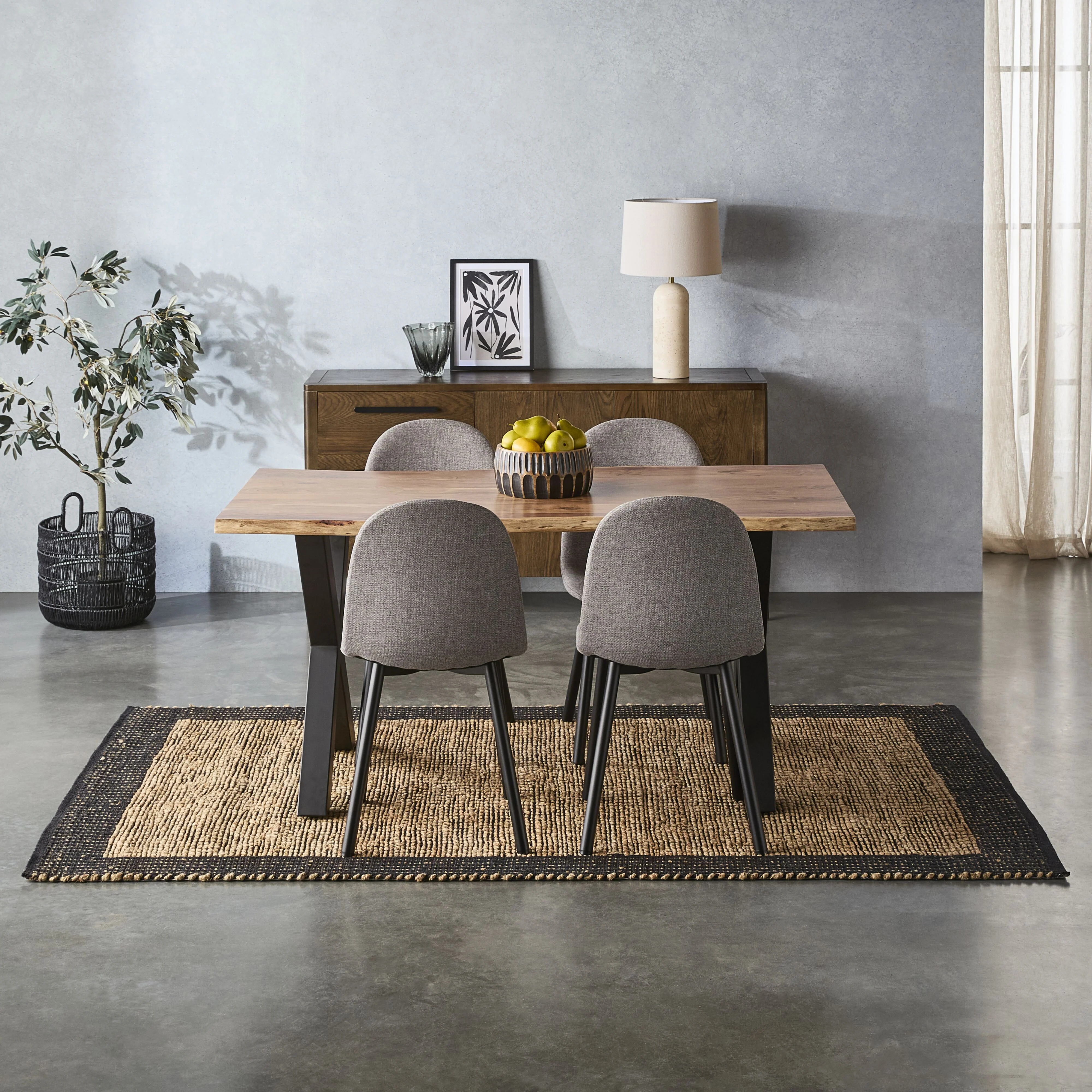Alhambra Border Jute Rug Walnut 150x240cm - Image 4