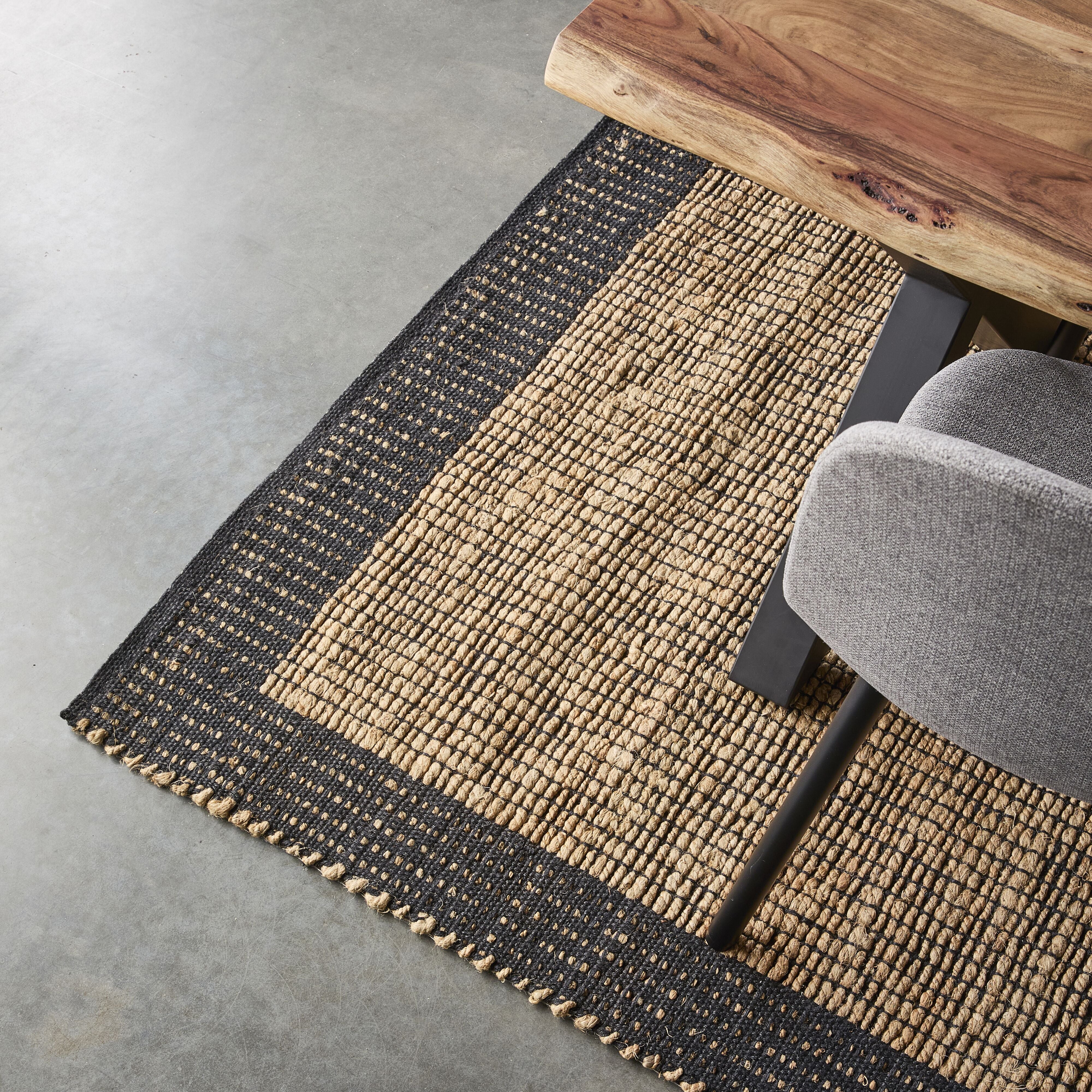 Alhambra Border Jute Rug Walnut 150x240cm - Image 5