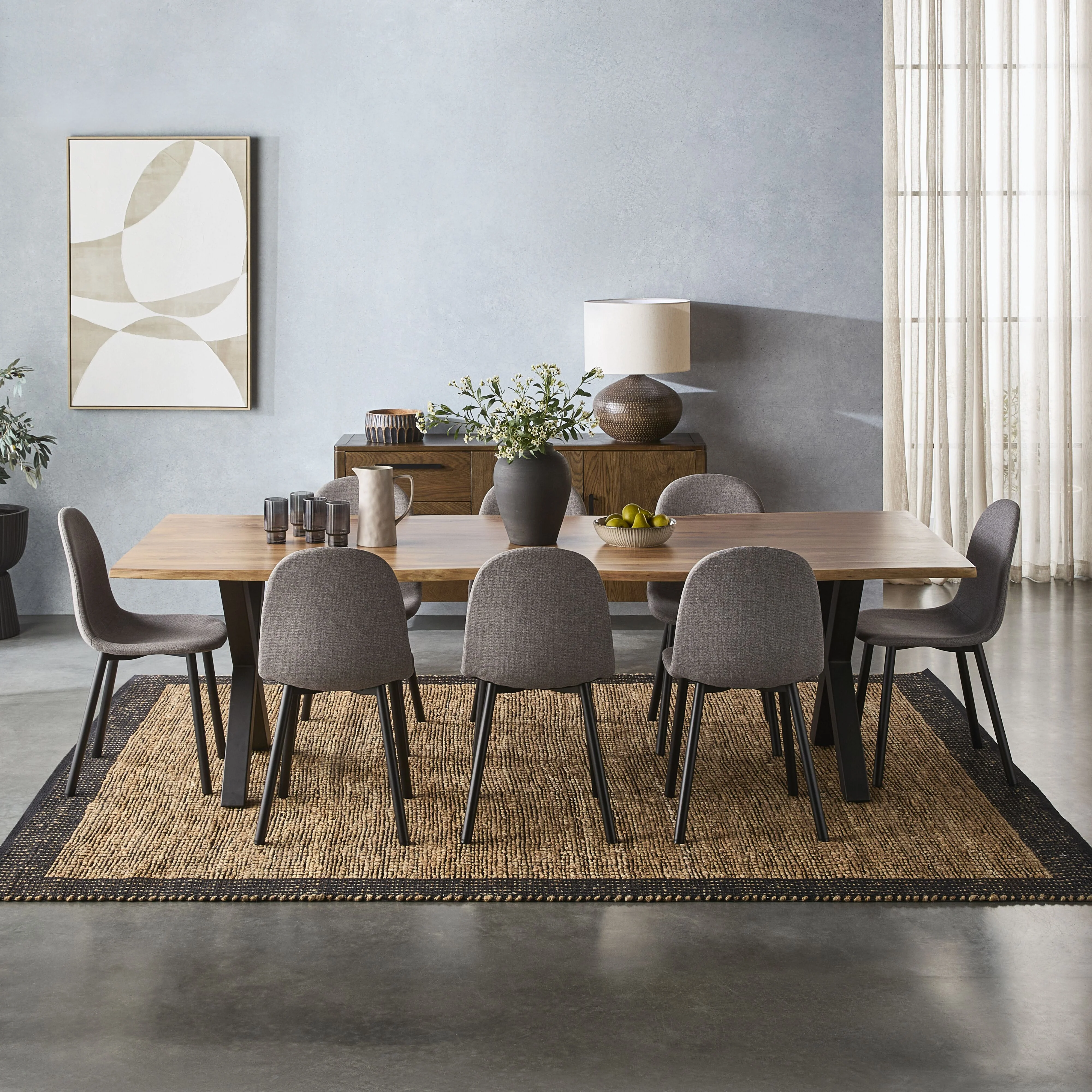 Alhambra Border Jute Rug Walnut 240x300cm - Image 5