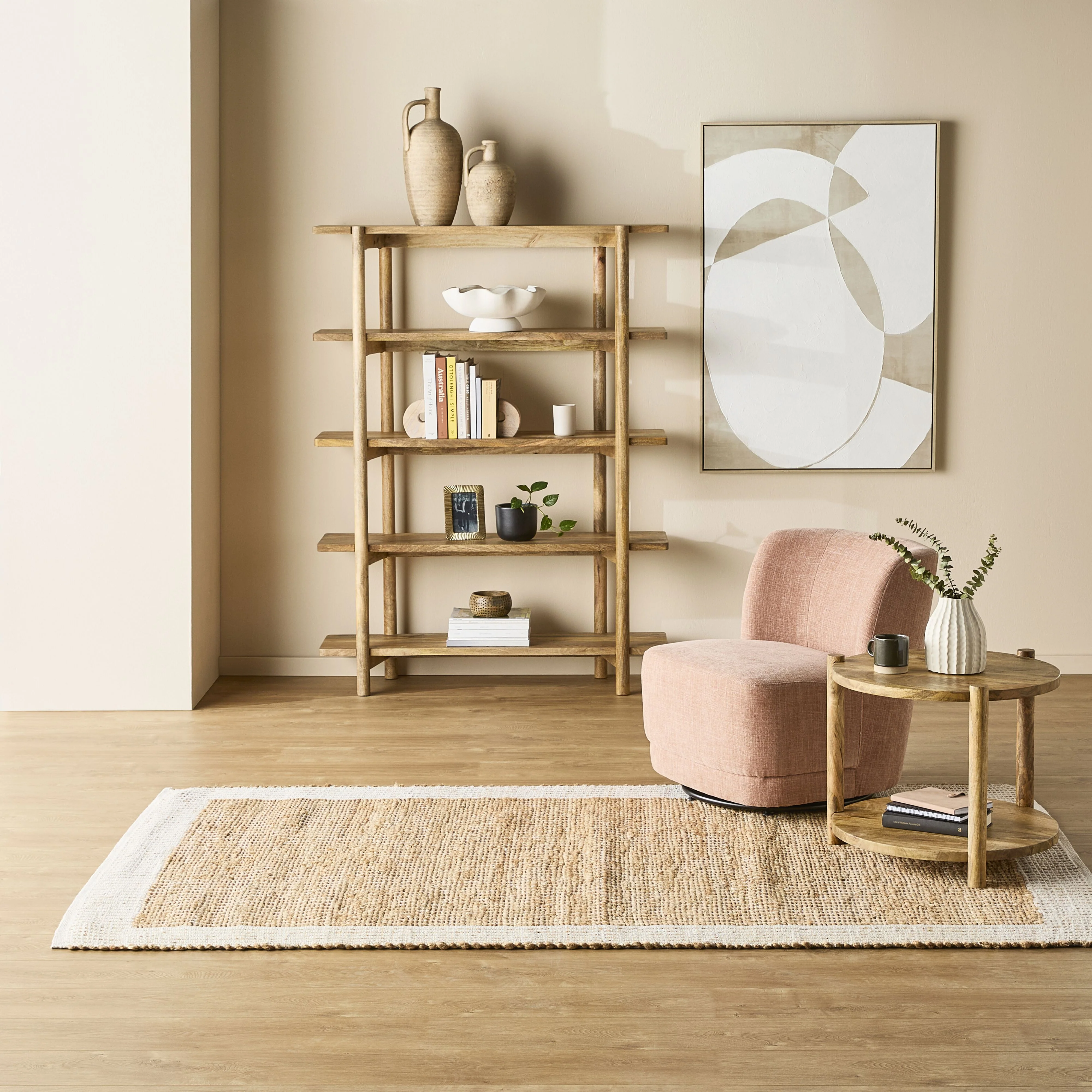Alhambra Border Jute Rug Wheat 150x240cm - Image 4