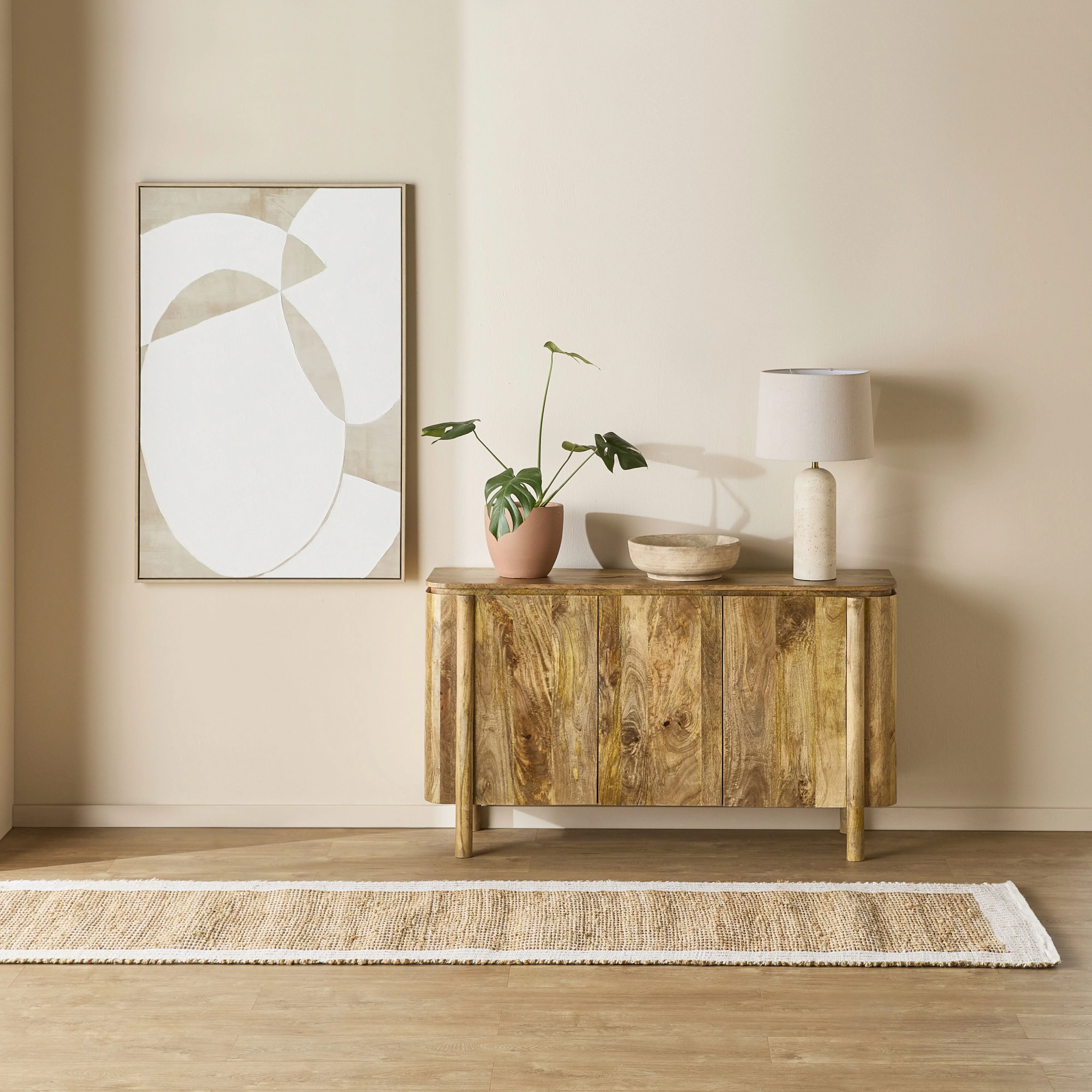 Alhambra Border Jute Runner Wheat 80x300cm - Image 4