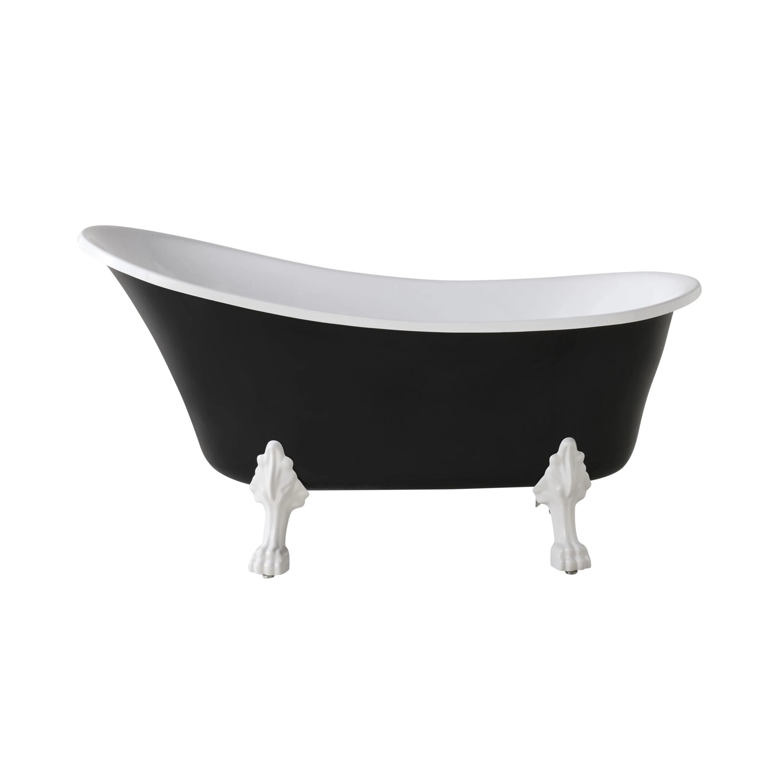 Alto Black Bath 1520mm with White Feet Package - Image 2