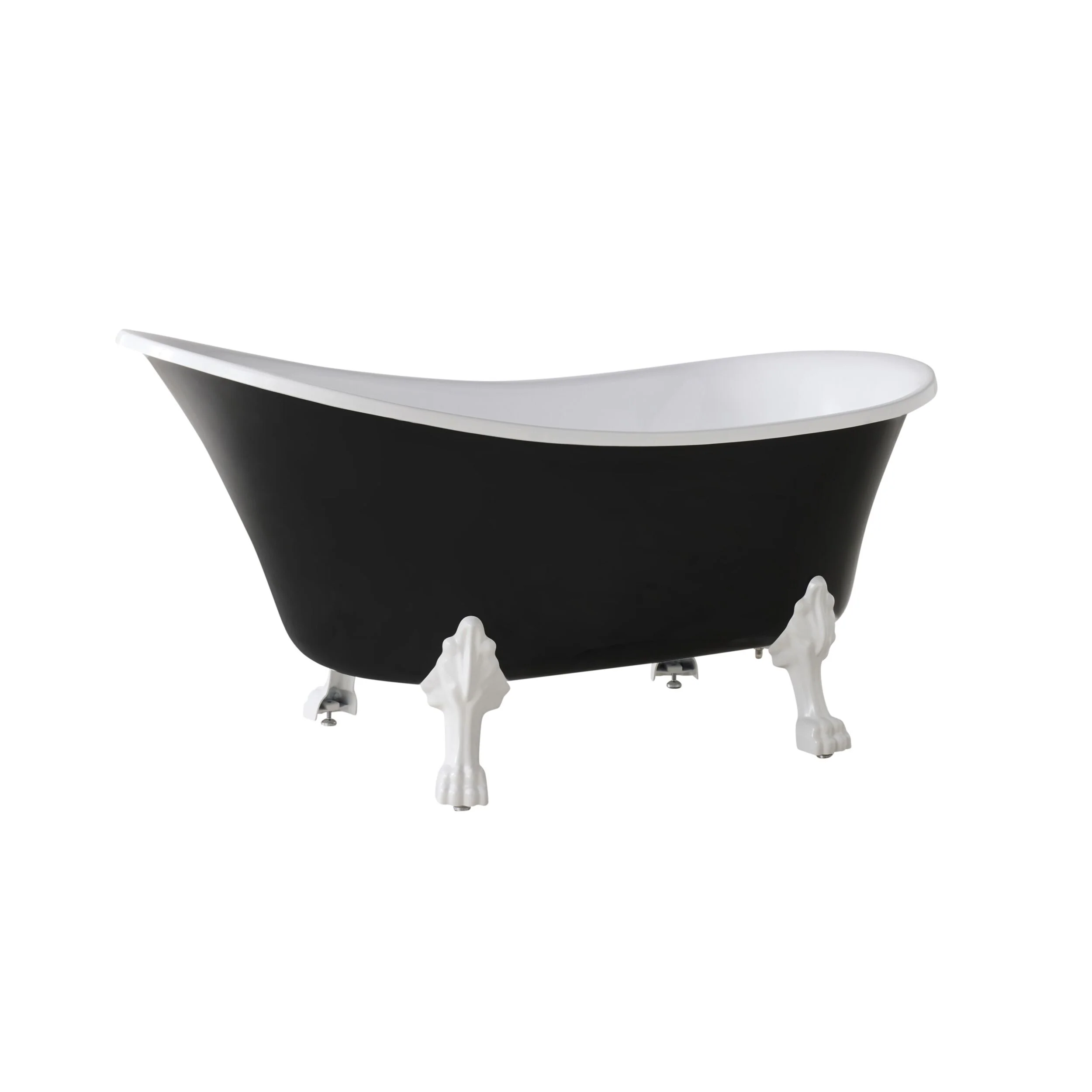 Alto Black Bath 1520mm with White Feet Package - Image 3