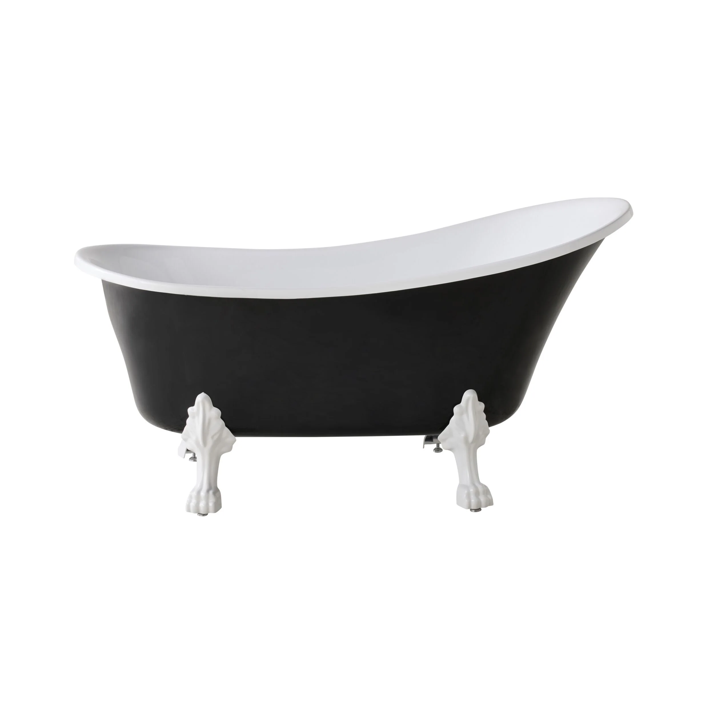 Alto Black Bath 1520mm with White Feet Package - Image 5