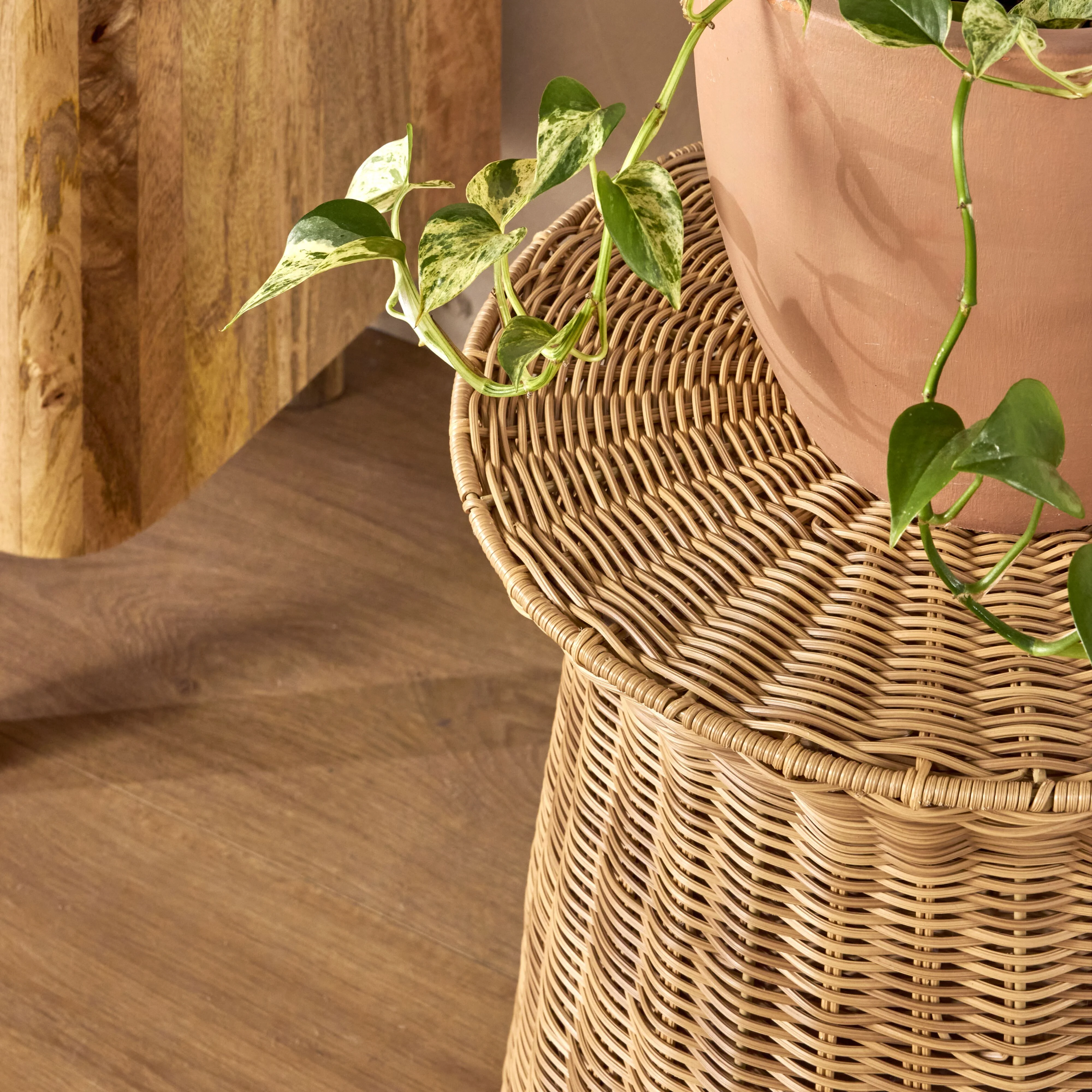 Alva Woven Side Table Natural - Image 5