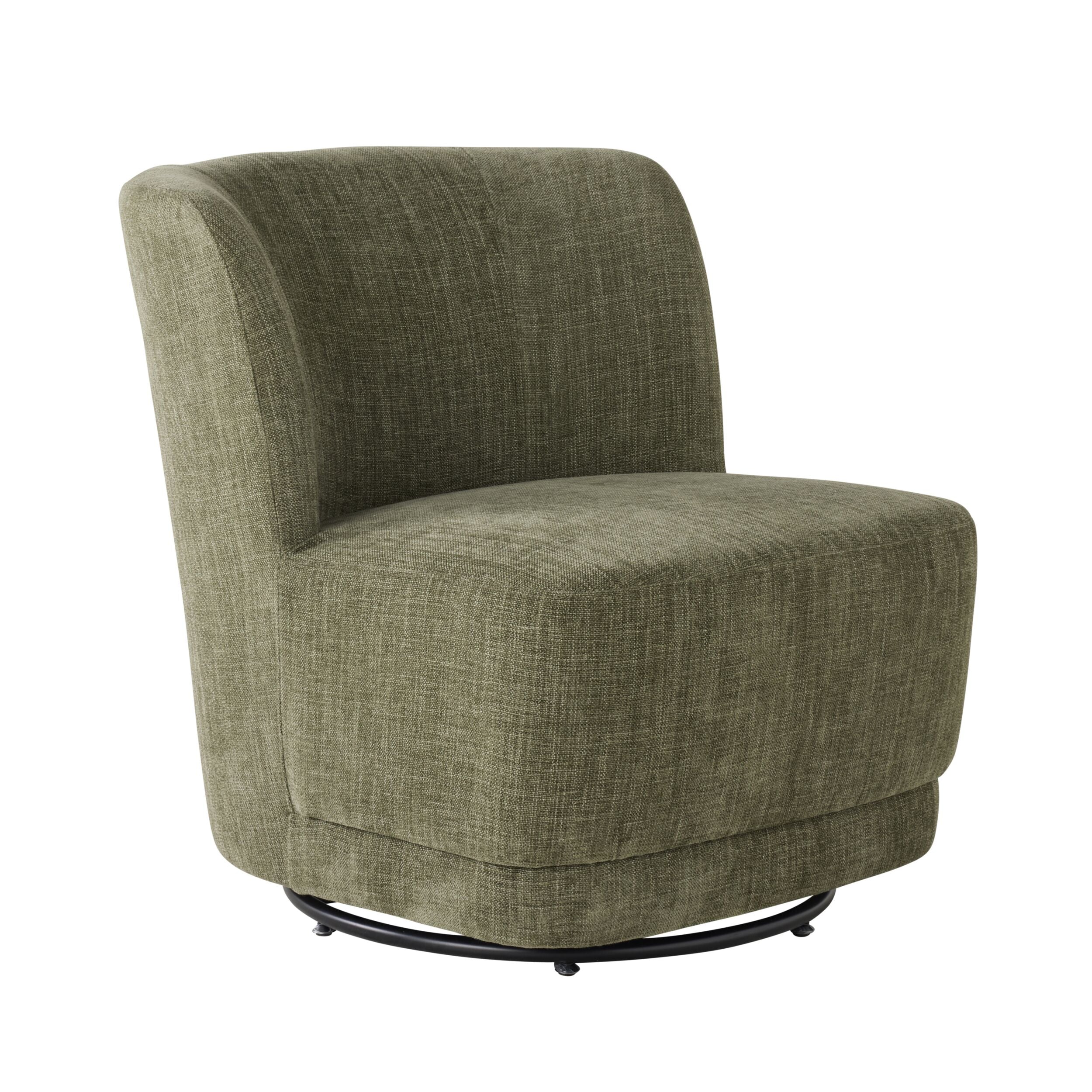 Amala Swivel Occasional Chair Fern Green Weave - Image 2