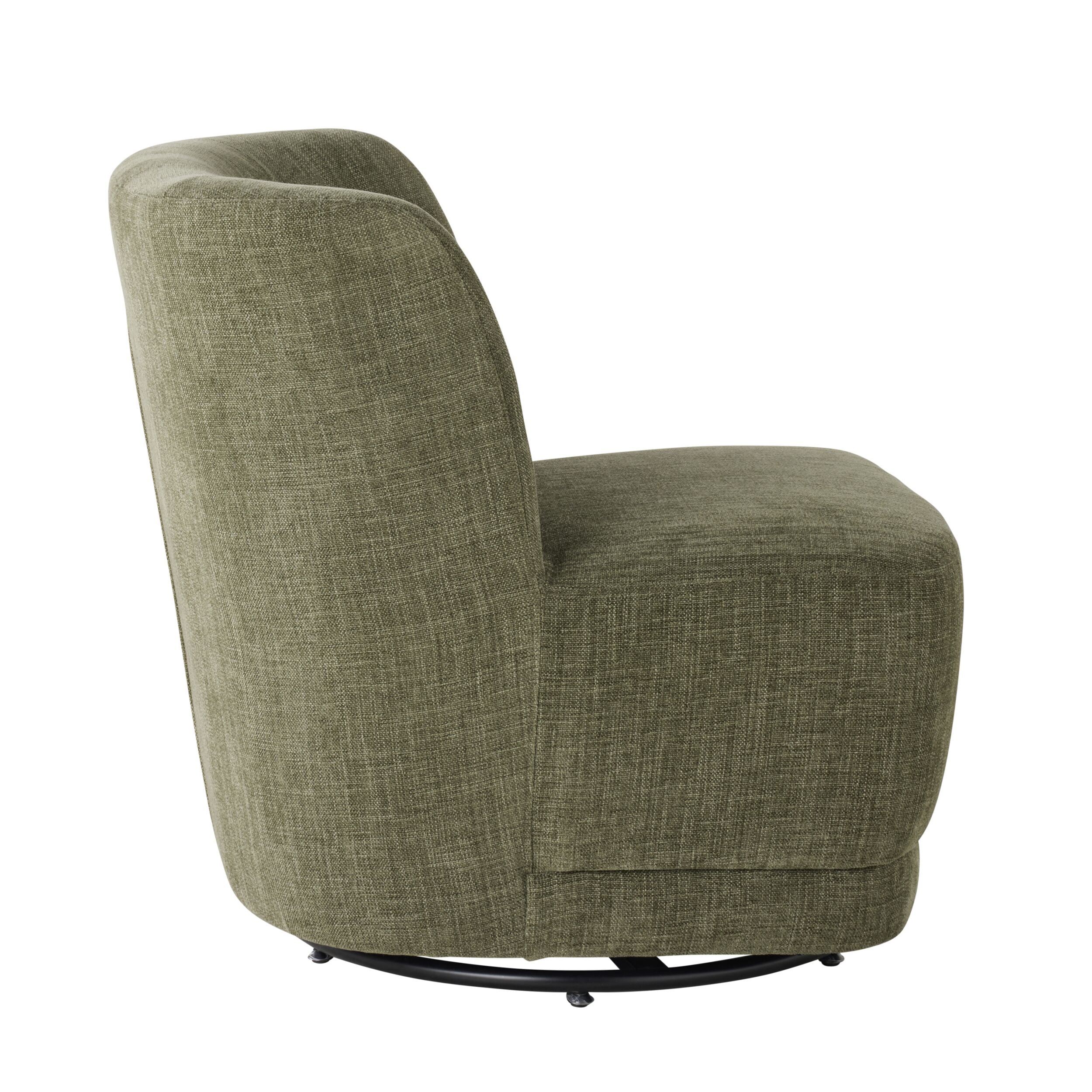 Amala Swivel Occasional Chair Fern Green Weave - Image 3