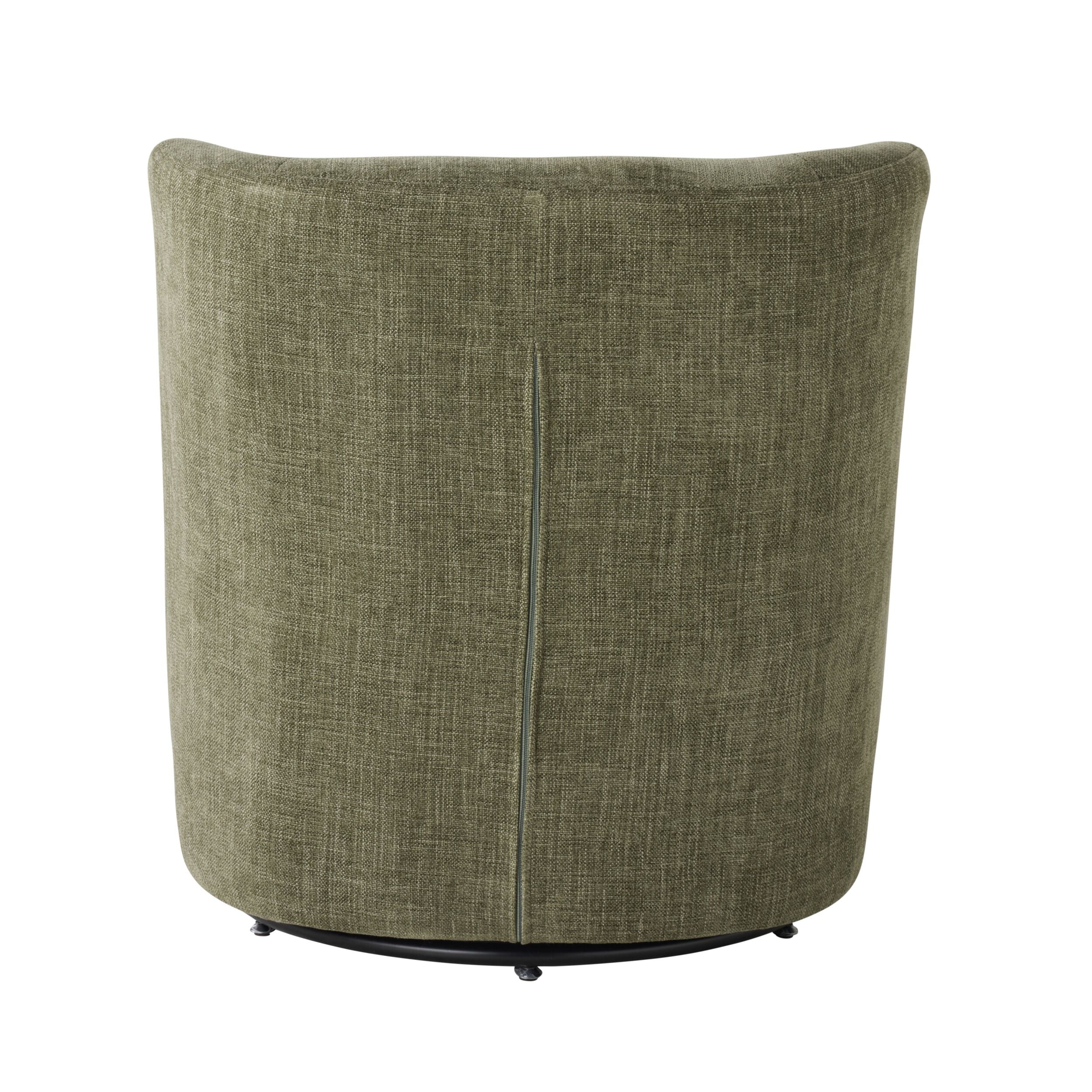 Amala Swivel Occasional Chair Fern Green Weave - Image 4